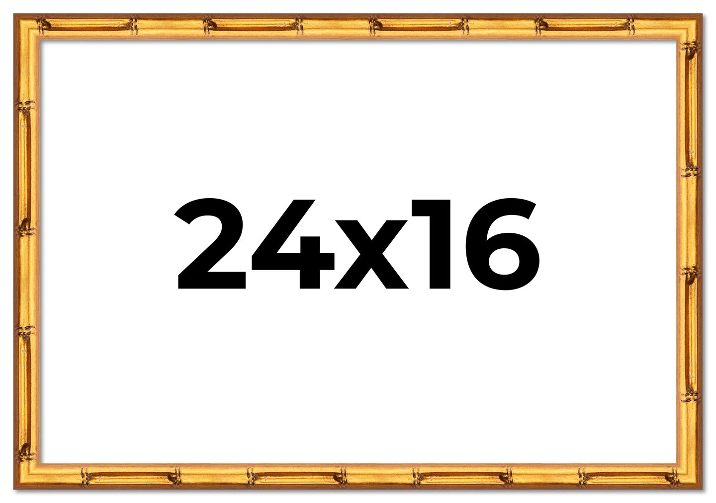 24x16 Thin Bamboo Picture Frame with UV-Resistant Acrylic &#x26; Acid Free Backing, Available in  2 Finishes - Gold and Brown