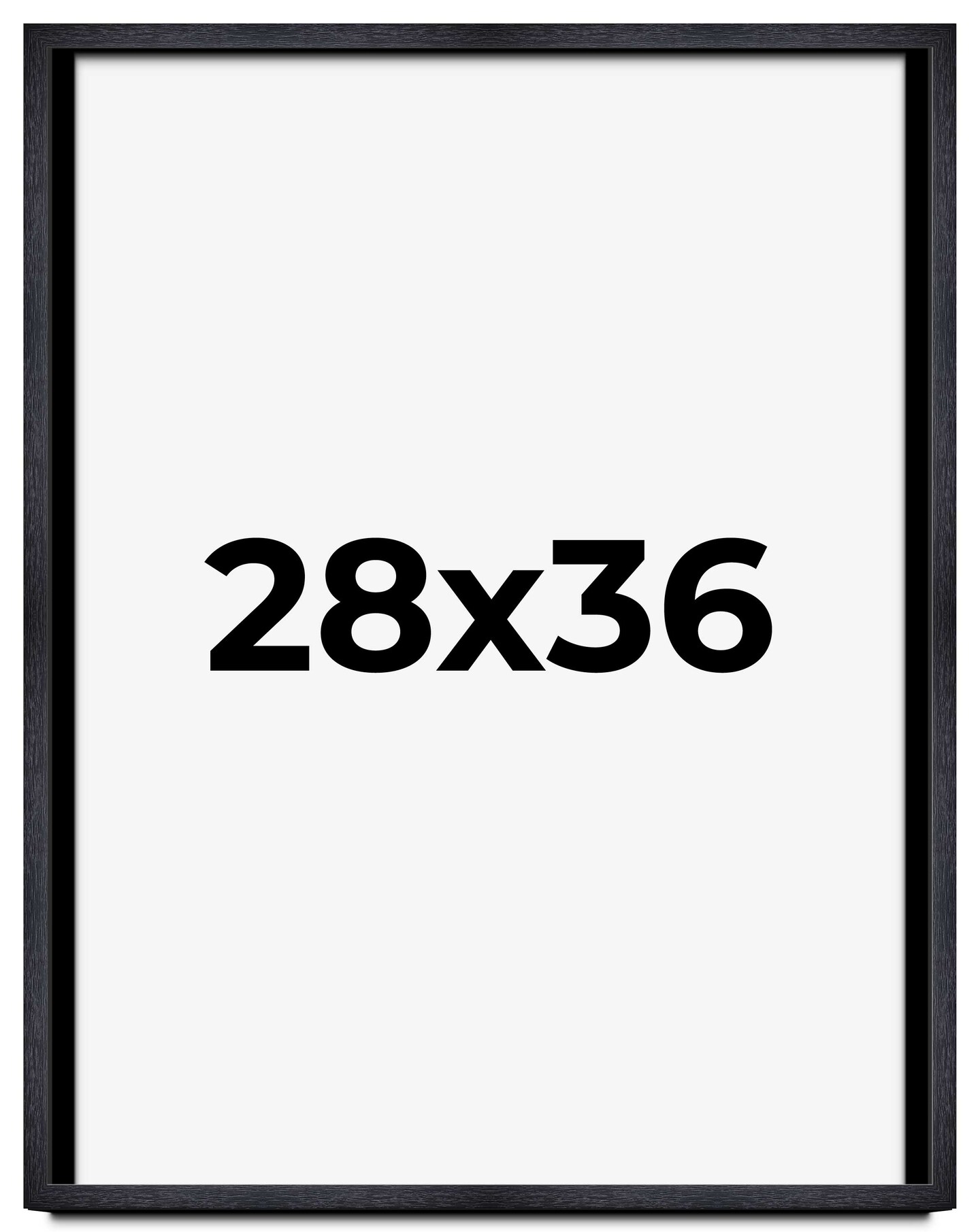 28x36 Shadow Box 1" Depth Black Picture Frame - UV Acrylic, Backing, Hanging Hardware