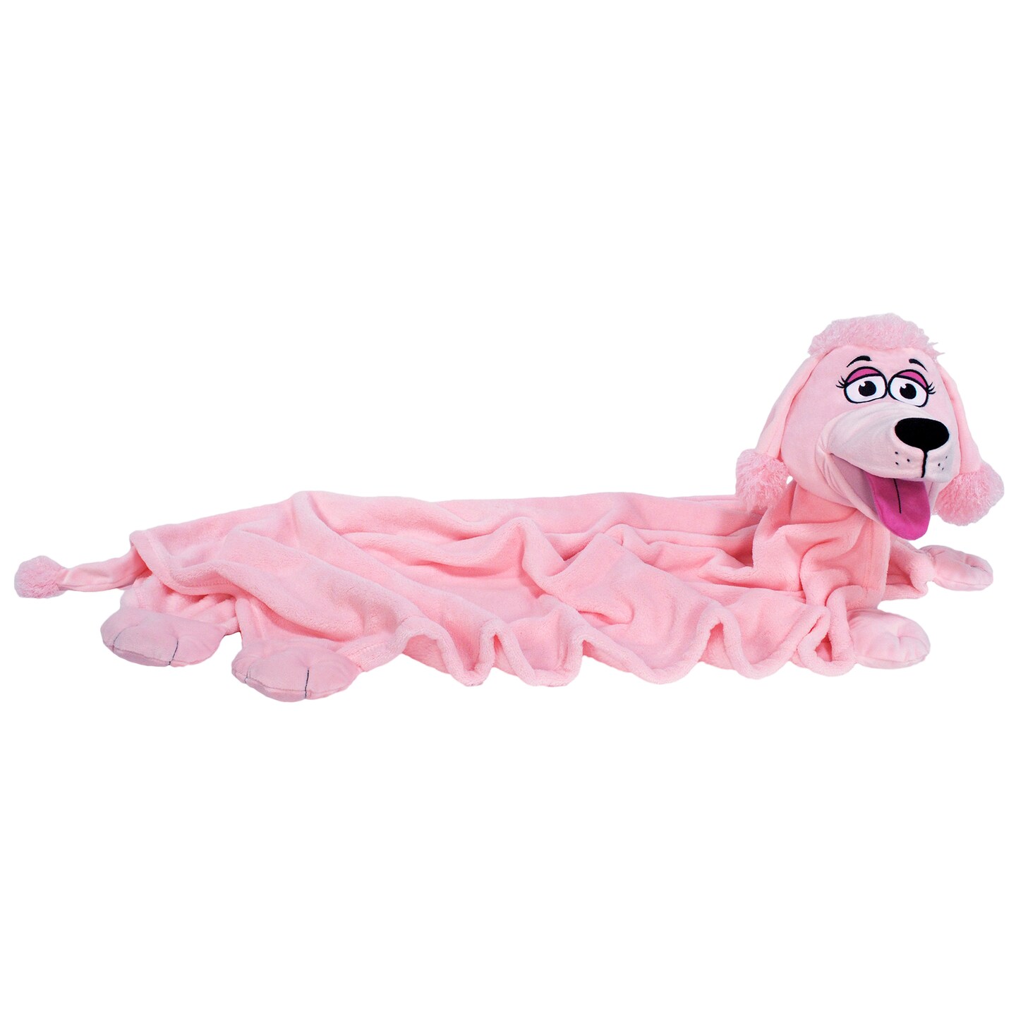 Cuddleuppets: Poodle - Pink - 2-In-1: Plush Puppet &#x26; Blanket, Soft Animal Character, Play All Day &#x26; Cuddle All Night, Kids Companion, Machine Washable