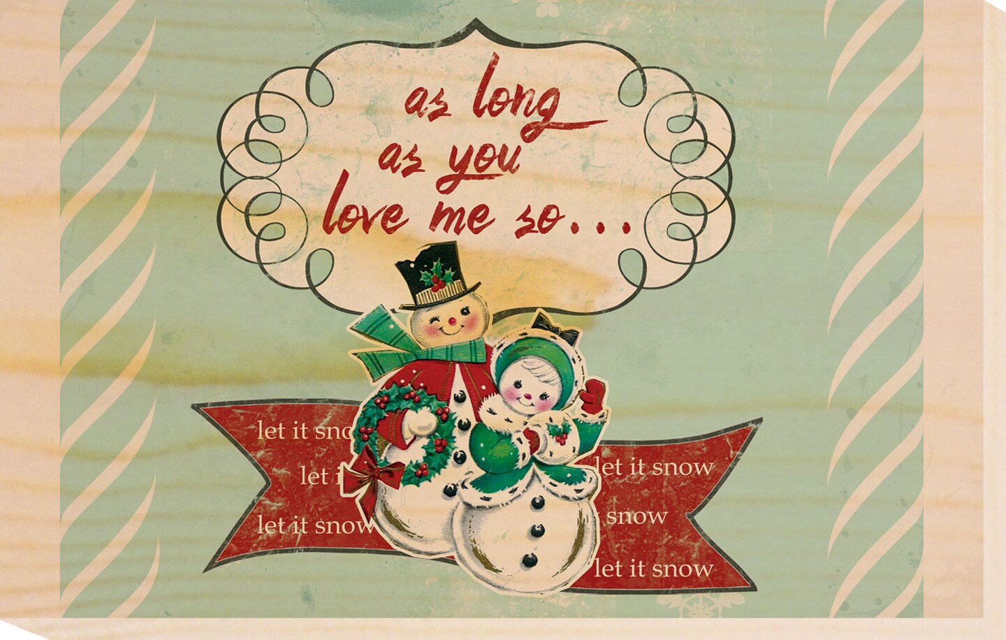 Retro Christmas: Wood Postcard Collection