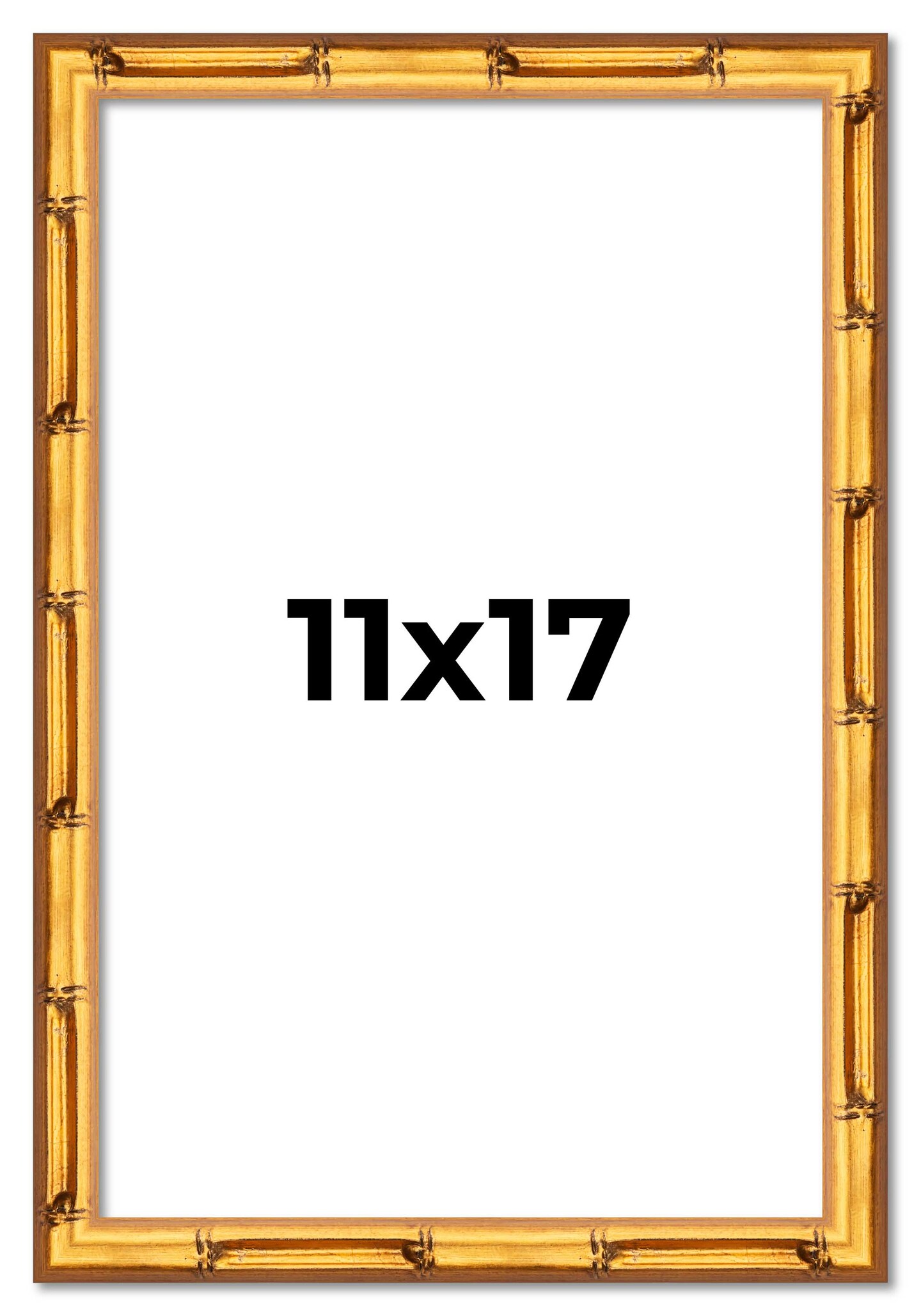 11x17 Thin Bamboo Picture Frame with UV-Resistant Acrylic & Acid Free Backing, Available in 2 Finishes - Gold and Brown