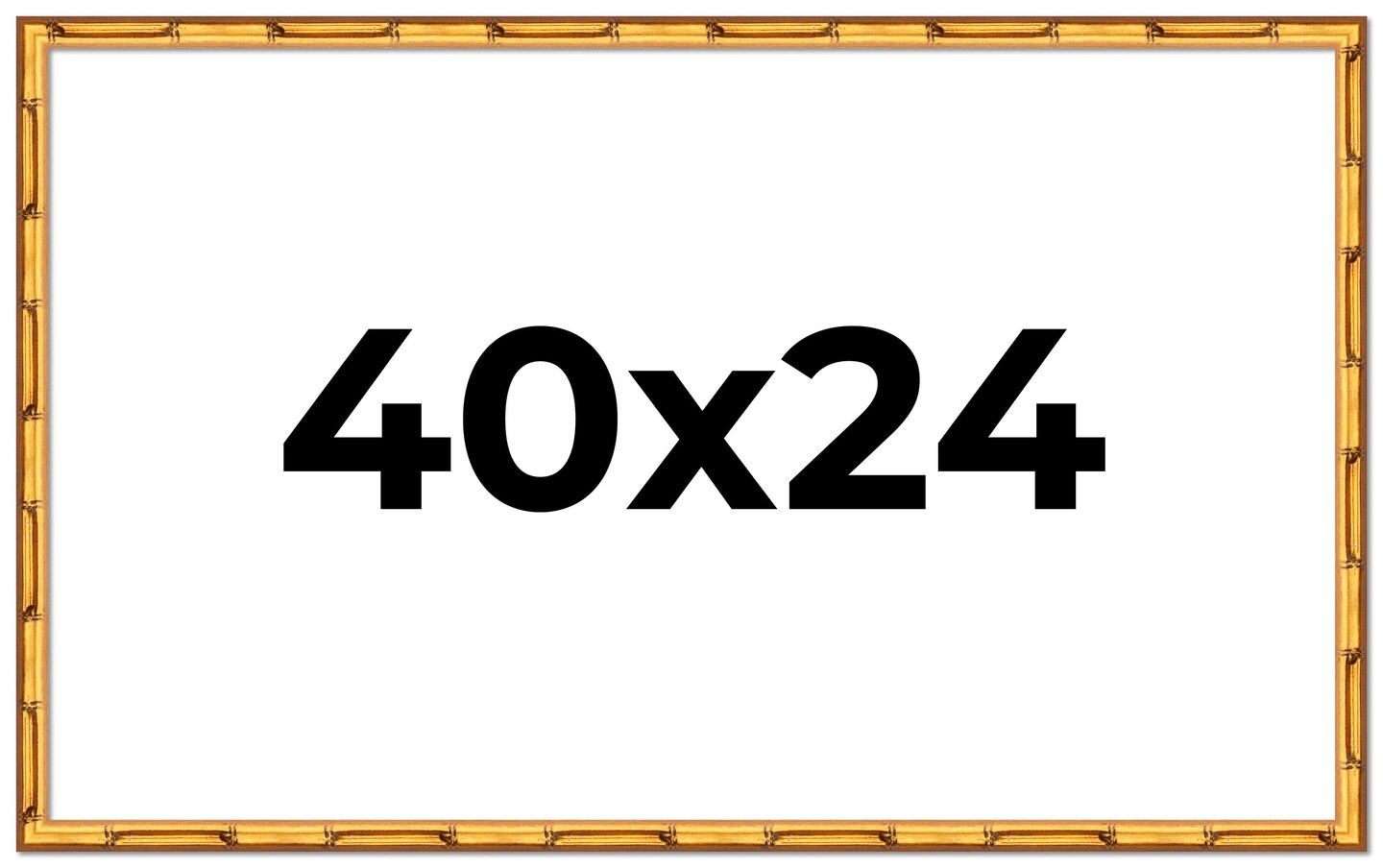 40x24 Bamboo Picture Frame with UV-Resistant Acrylic & Acid Free Backing, Available in 4 Finishes - Brown, Black, Gold, and Natural