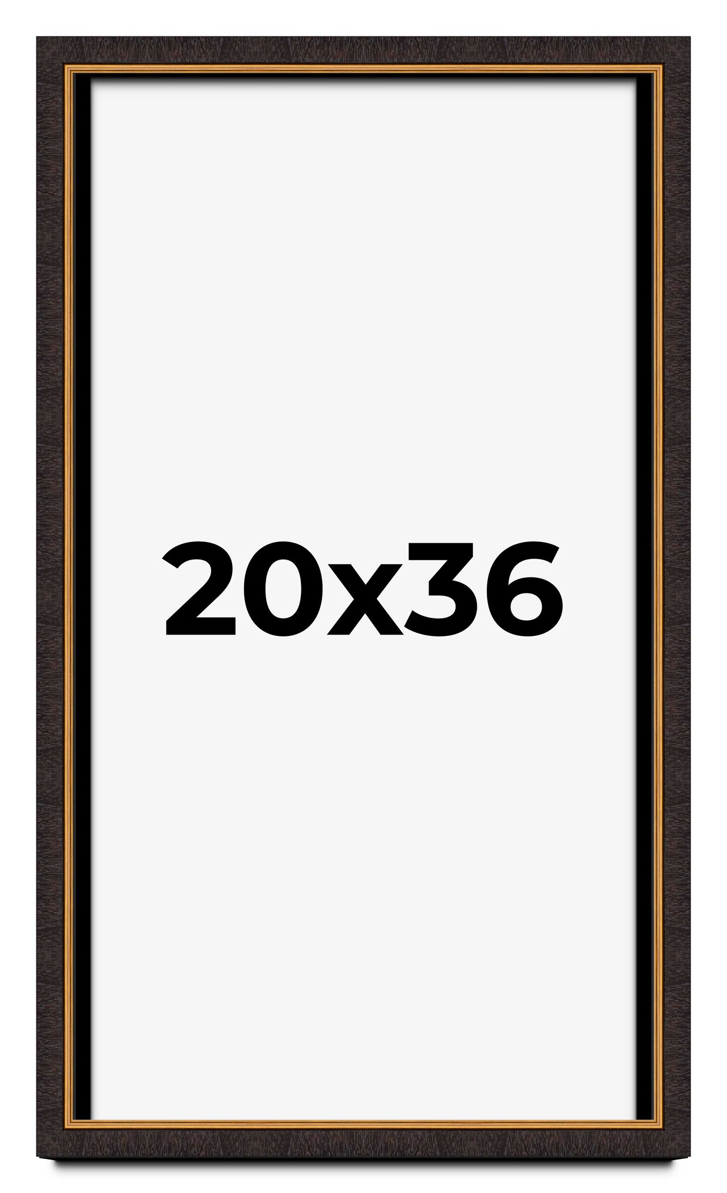 Modern Shadow Box 1&#x22; Depth Brown Picture Frame - UV Acrylic, Backing, Hanging Hardware