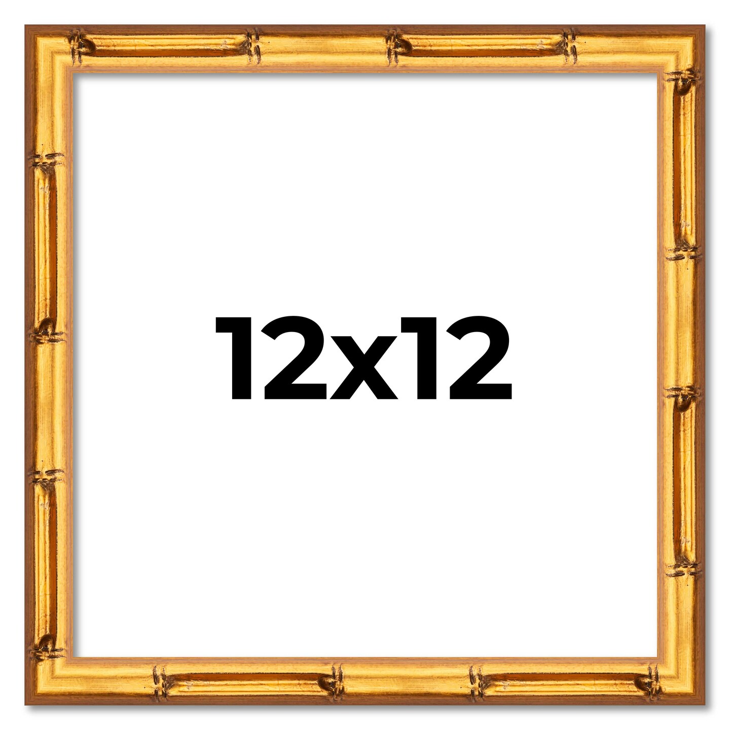 12x12 Bamboo Picture Frame with UV-Resistant Acrylic & Acid Free Backing, Available in 4 Finishes - Brown, Black, Gold, and Natural