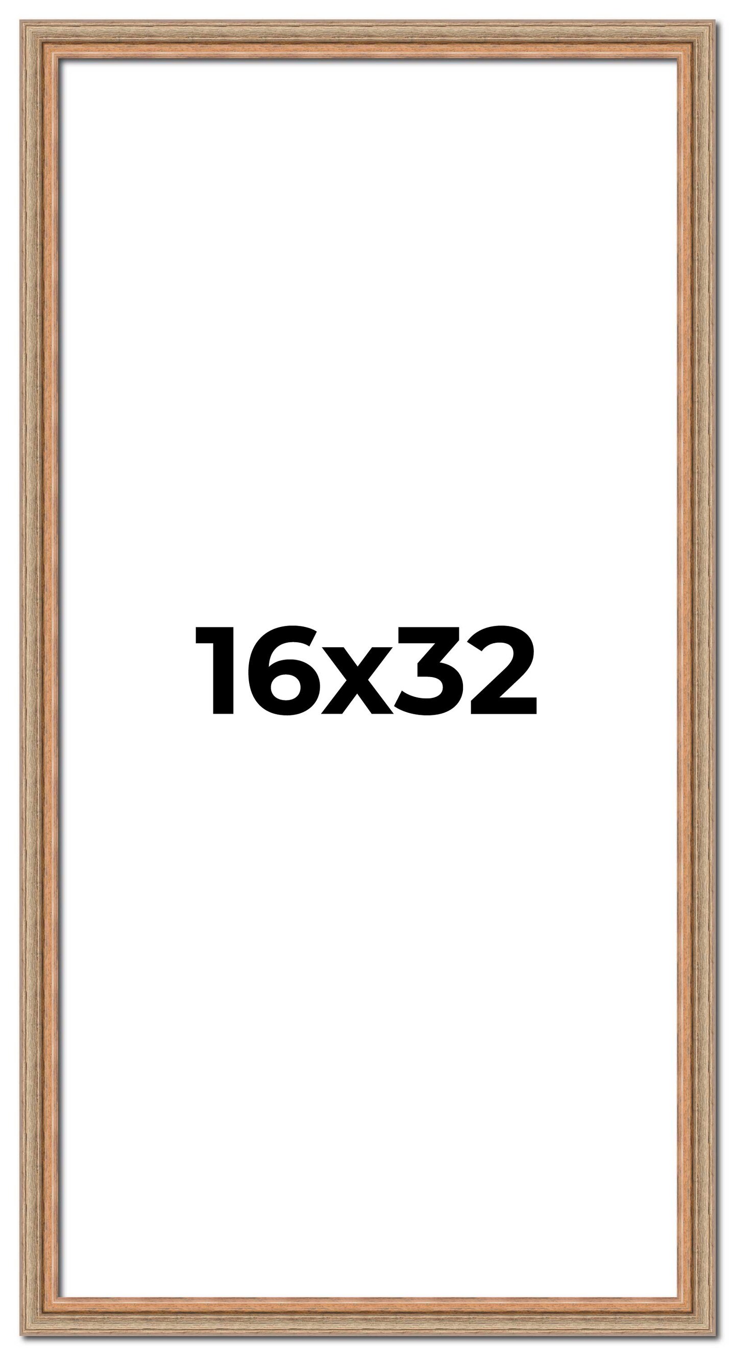 Panoramic Deco Brown Picture Frame - UV Acrylic, Foam Board Backing, Hanging Hardware