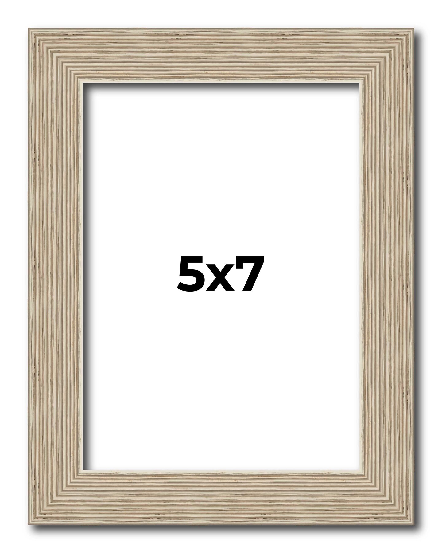 5x7 Thin Barnwood Picture Frame with UV-Resistant Acrylic & Acid Free Backing, Available in 2 Paint Finishes - Grey and Black