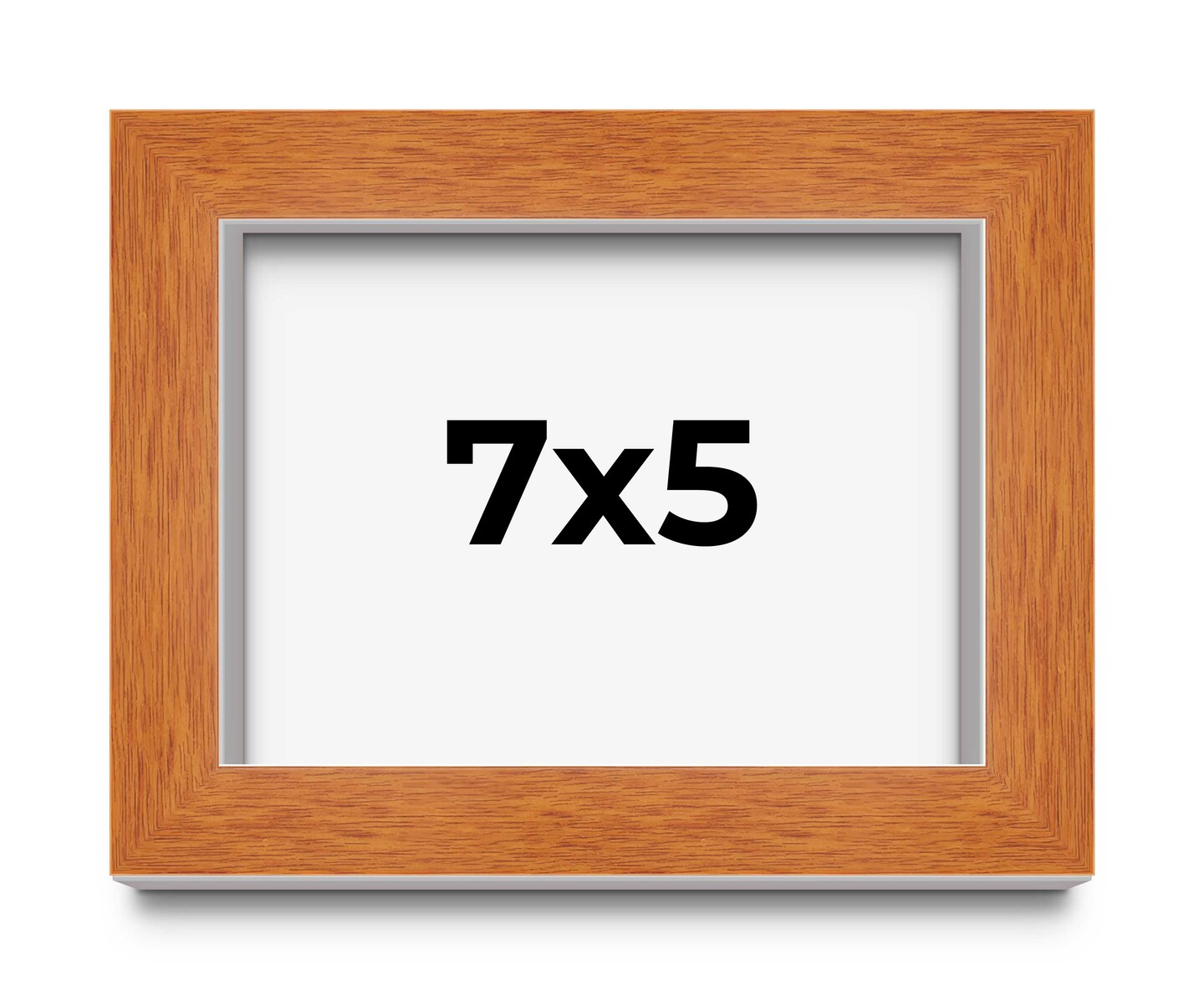 Photo Size Classic Brown Picture Frame - UV Acrylic, Foam Board Backing, Hanging Hardware