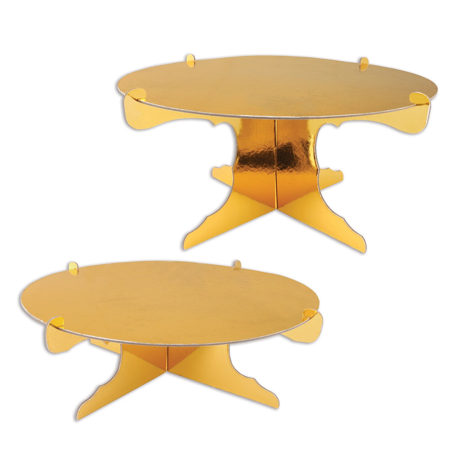 Beistle 12&#xBD;in. Diameter Metallic Cake Stands - 12 Pack