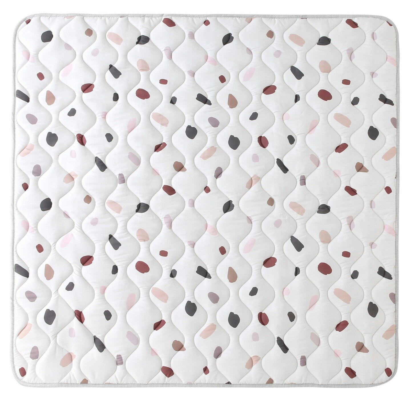 Hakuna Matte: Quilted Playmat: Confetti - 50&#x22; Square, Padded Floor Blanket, Babies Toddlers, Stylish Hygge Design, Non-Slip Backing, Crawling-Playing