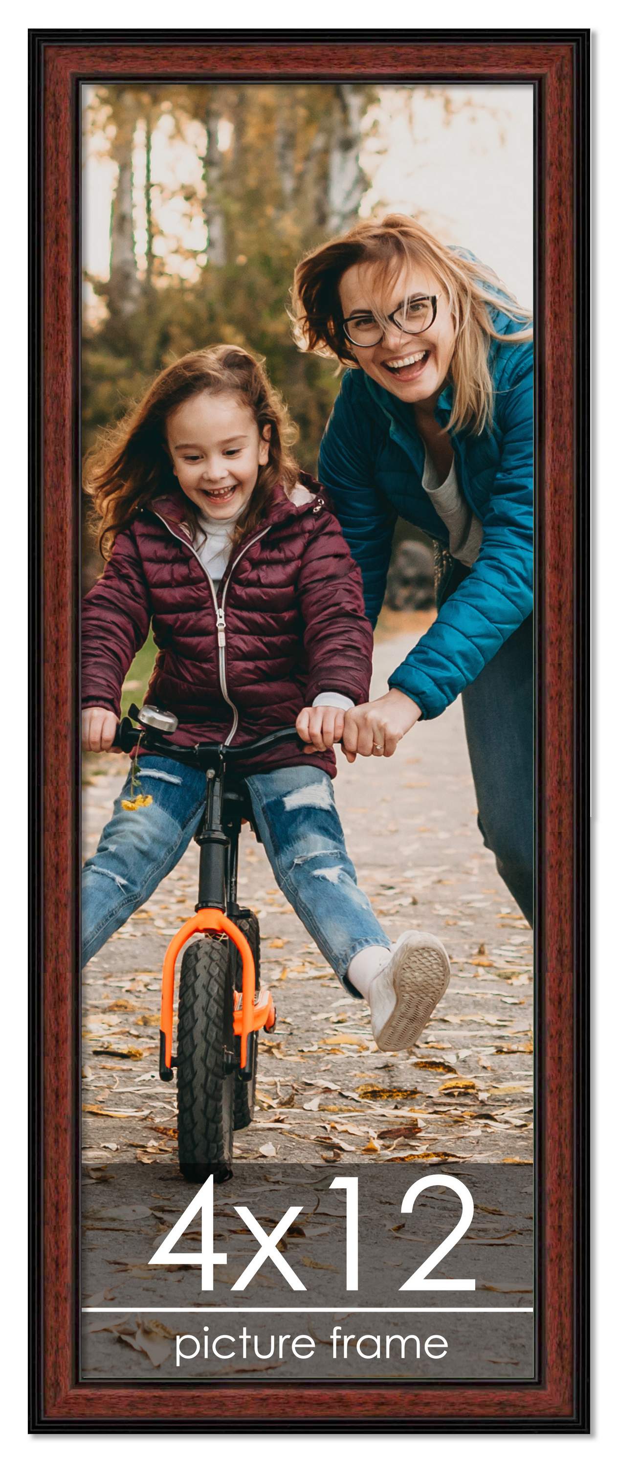 Panoramic Decor Brown Picture Frame - UV Acrylic, Foam Board Backing, Hanging Hardware
