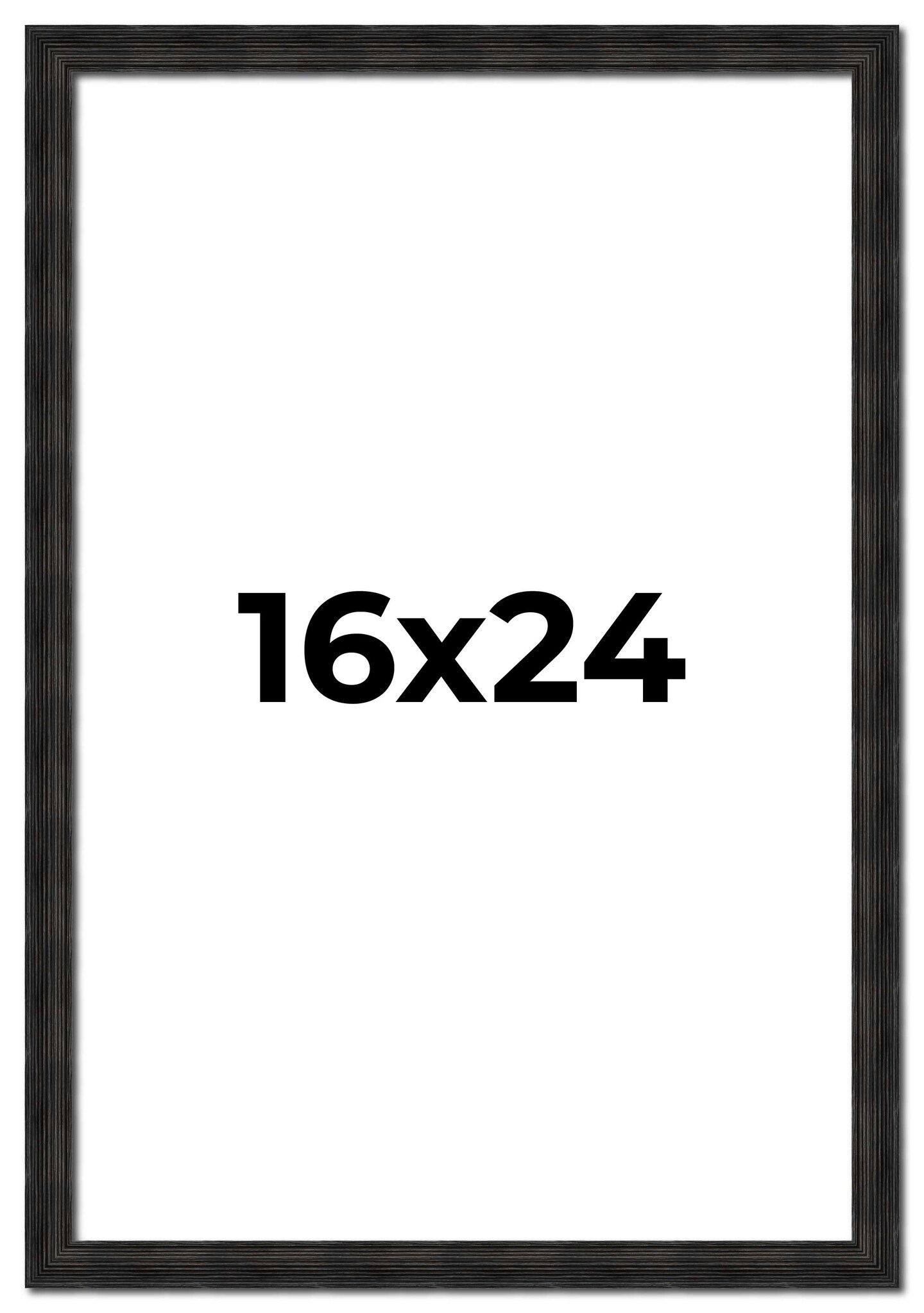 16x24 Thin Barnwood Picture Frame with UV-Resistant Acrylic & Acid Free Backing, Available in 2 Paint Finishes - Grey and Black