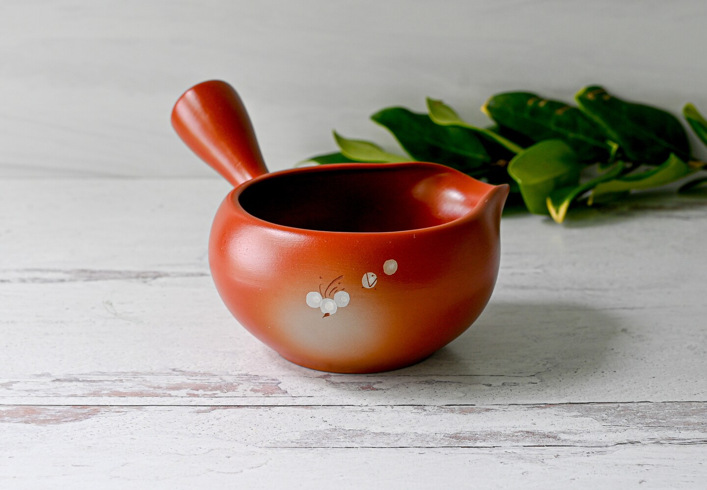 Handcrafted Ceramic Red Matcha Bowl with Spout and Handle Tea Set from Japan (Bowl, Whisk, Whisk Holder, Matcha) - Christmas Gift