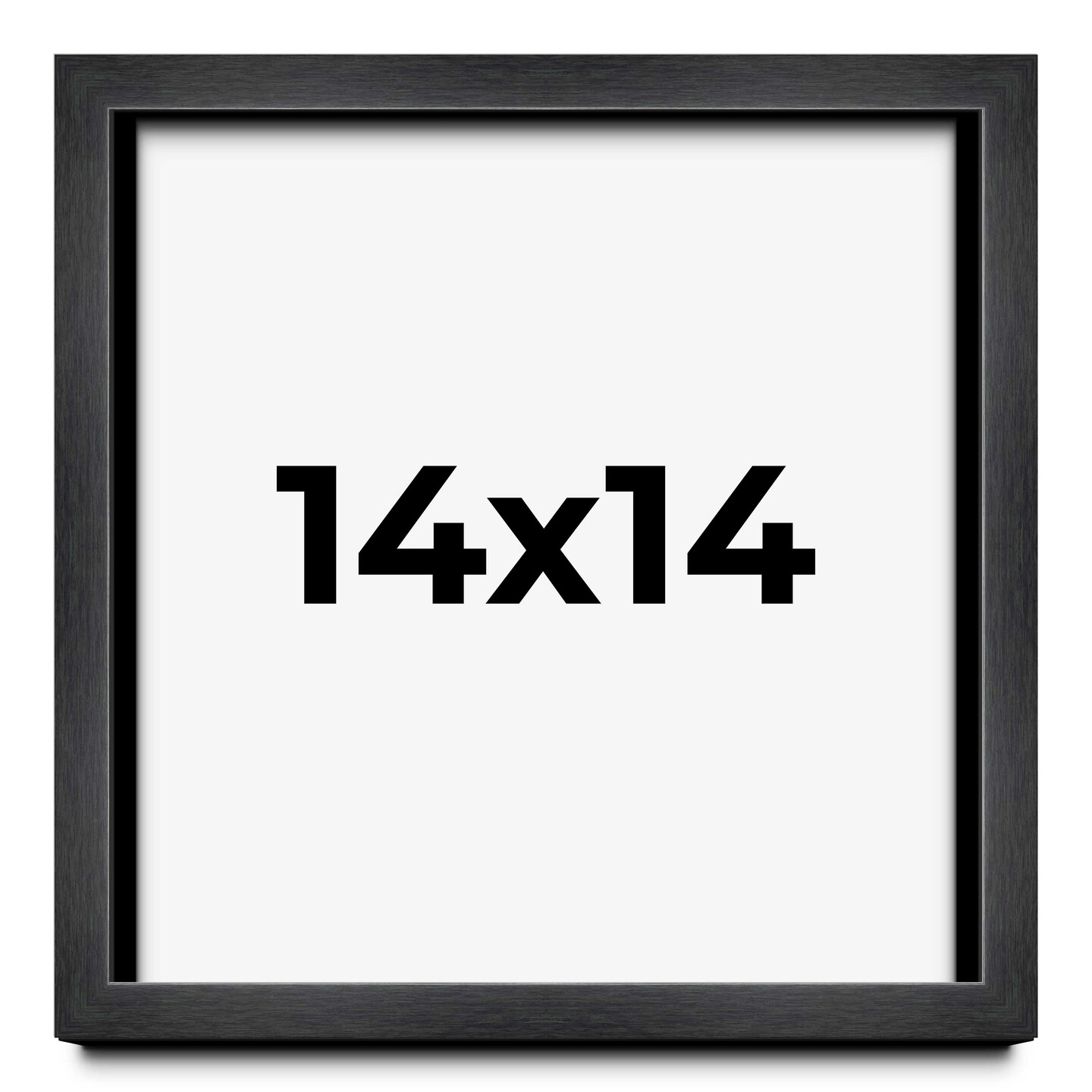 Square Shadow Box 3/4" Depth Grey Picture Frame - UV Acrylic, Backing, Hanging Hardware