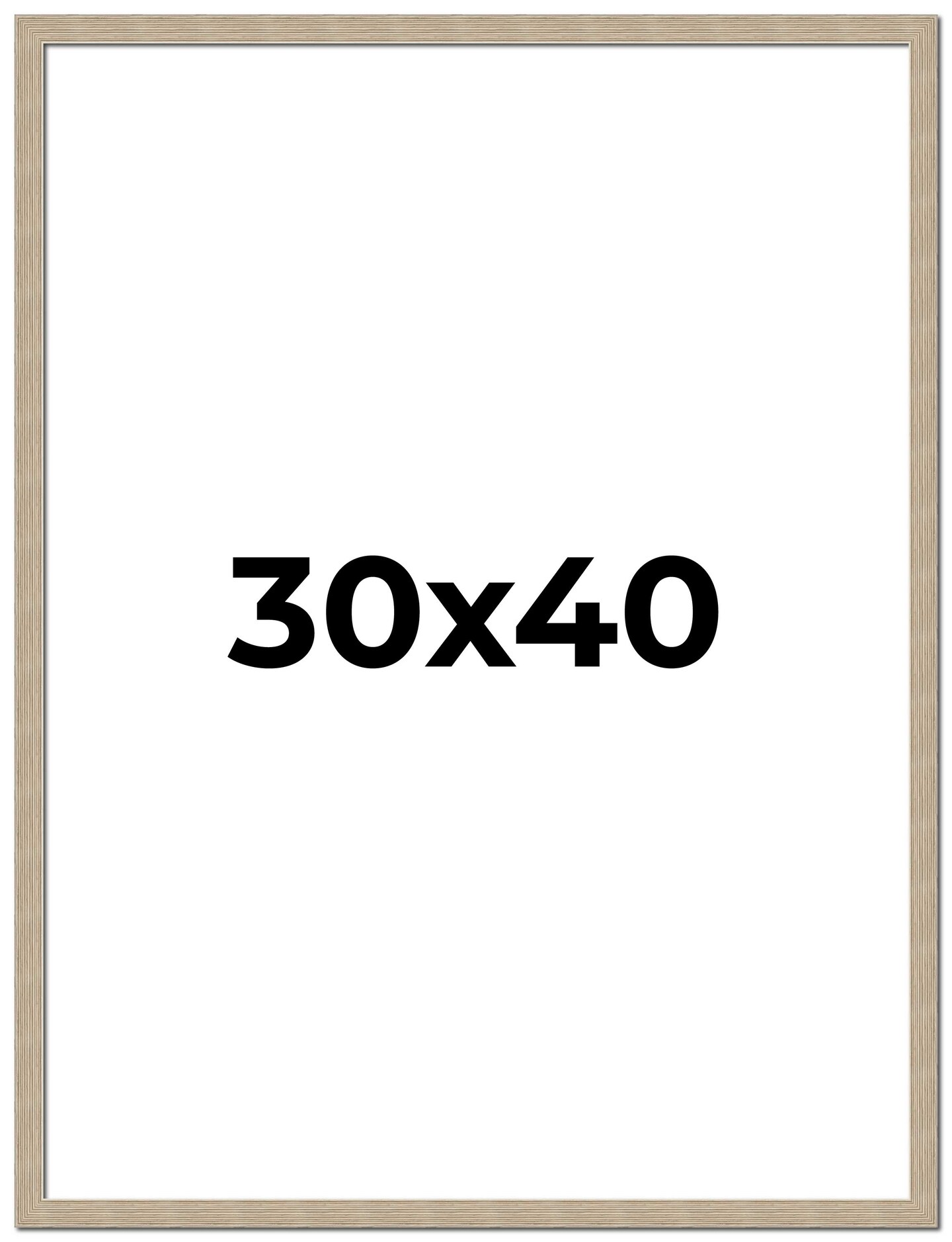 30x40 Thin Barnwood Picture Frame with UV-Resistant Acrylic &#x26; Acid Free Backing, Available in 2 Paint Finishes - Grey and Black