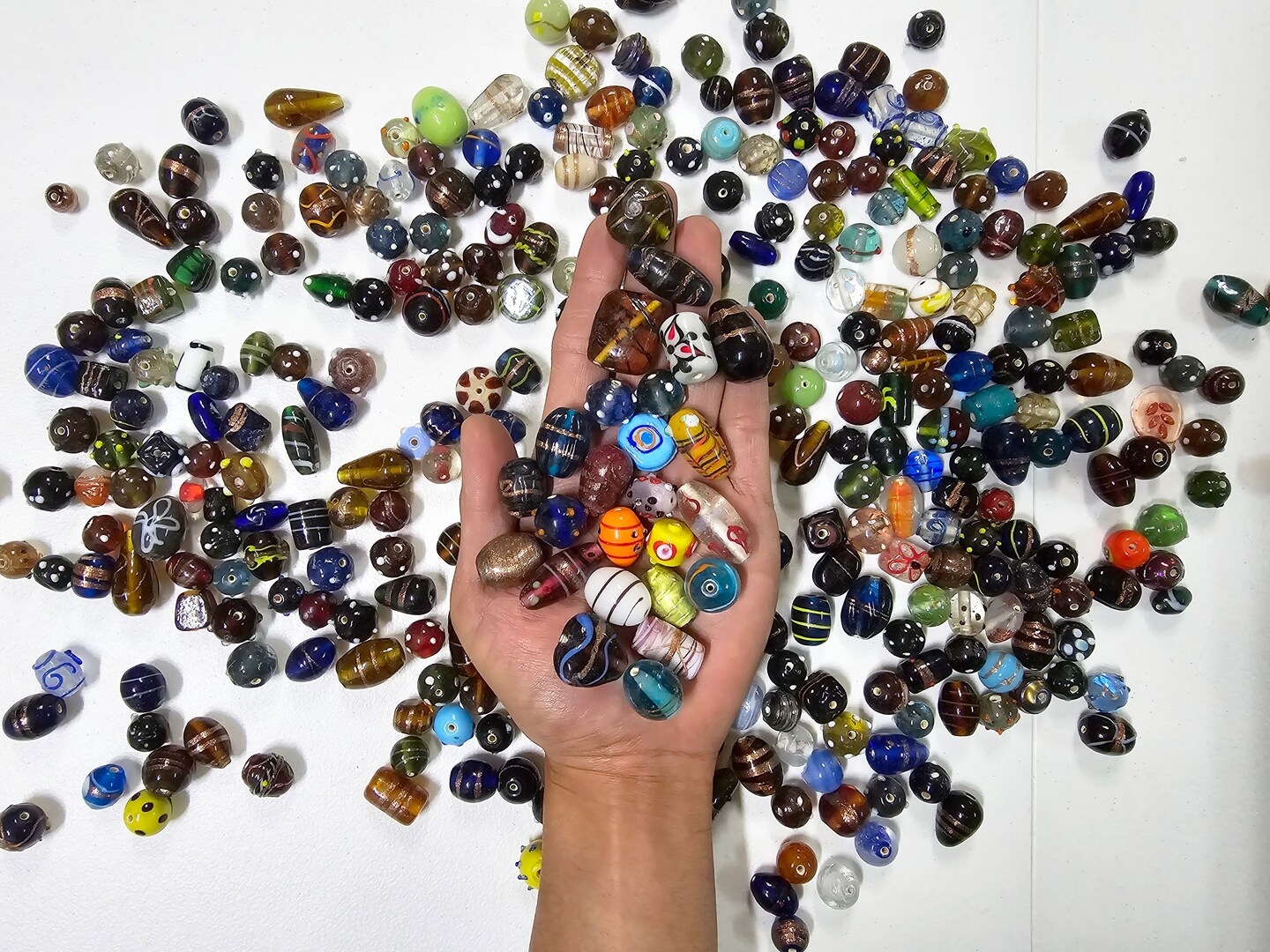 Assorted Mixed Glass Beads for Jewelry Making, Lamp Work, Bead Curtains and More