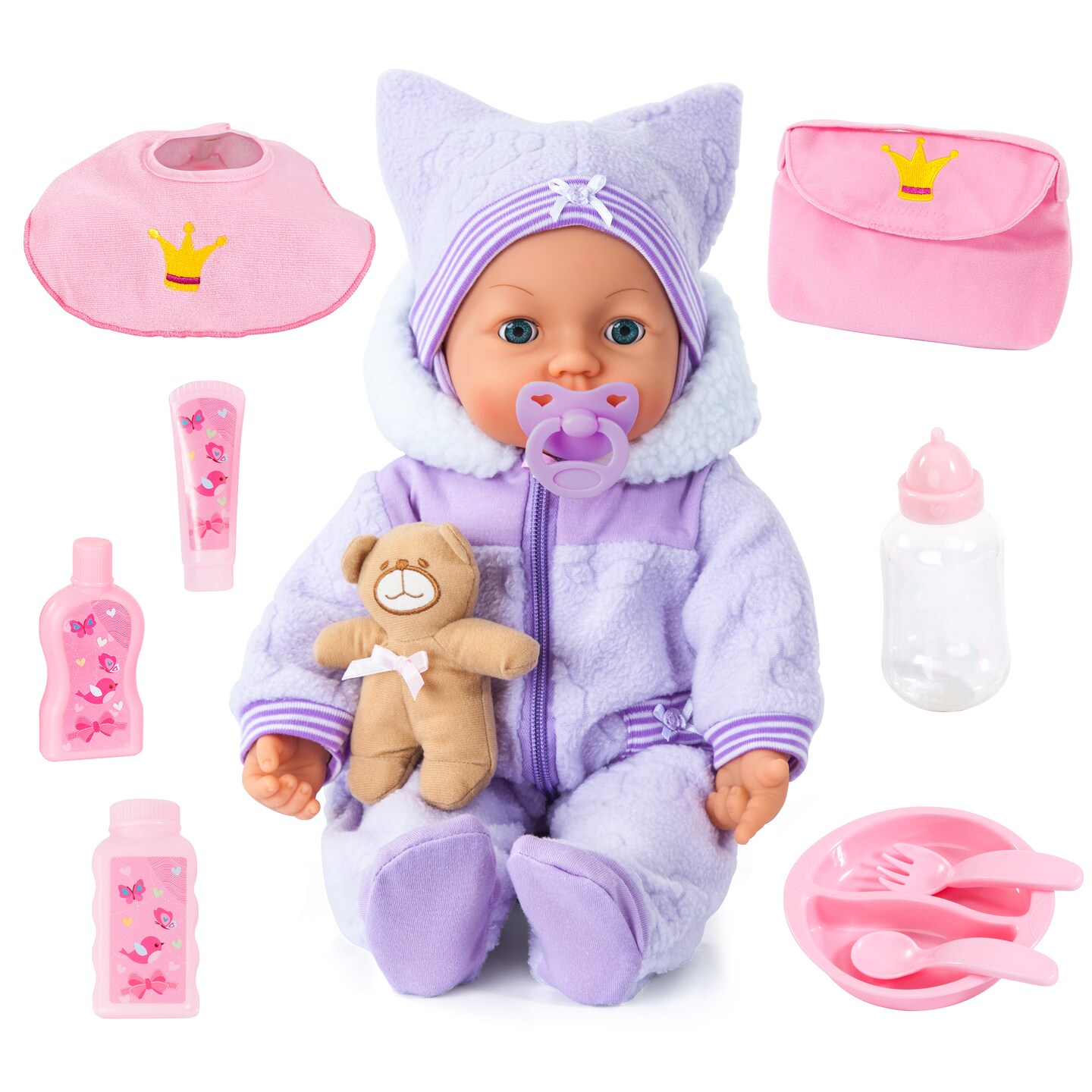 Bayer Design Piccolina Magic Eyes Baby Doll, 8-10 - 18&#x22; (46cm)