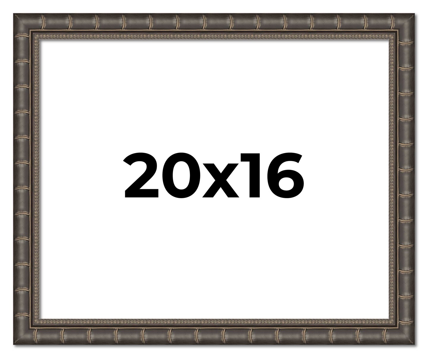 20x16 Modern Bamboo Picture Frame with UV-Resistant Acrylic &#x26; Acid Free Backing, Available in  5 Finishes - Gold, Silver, Brown, Black, and Natural
