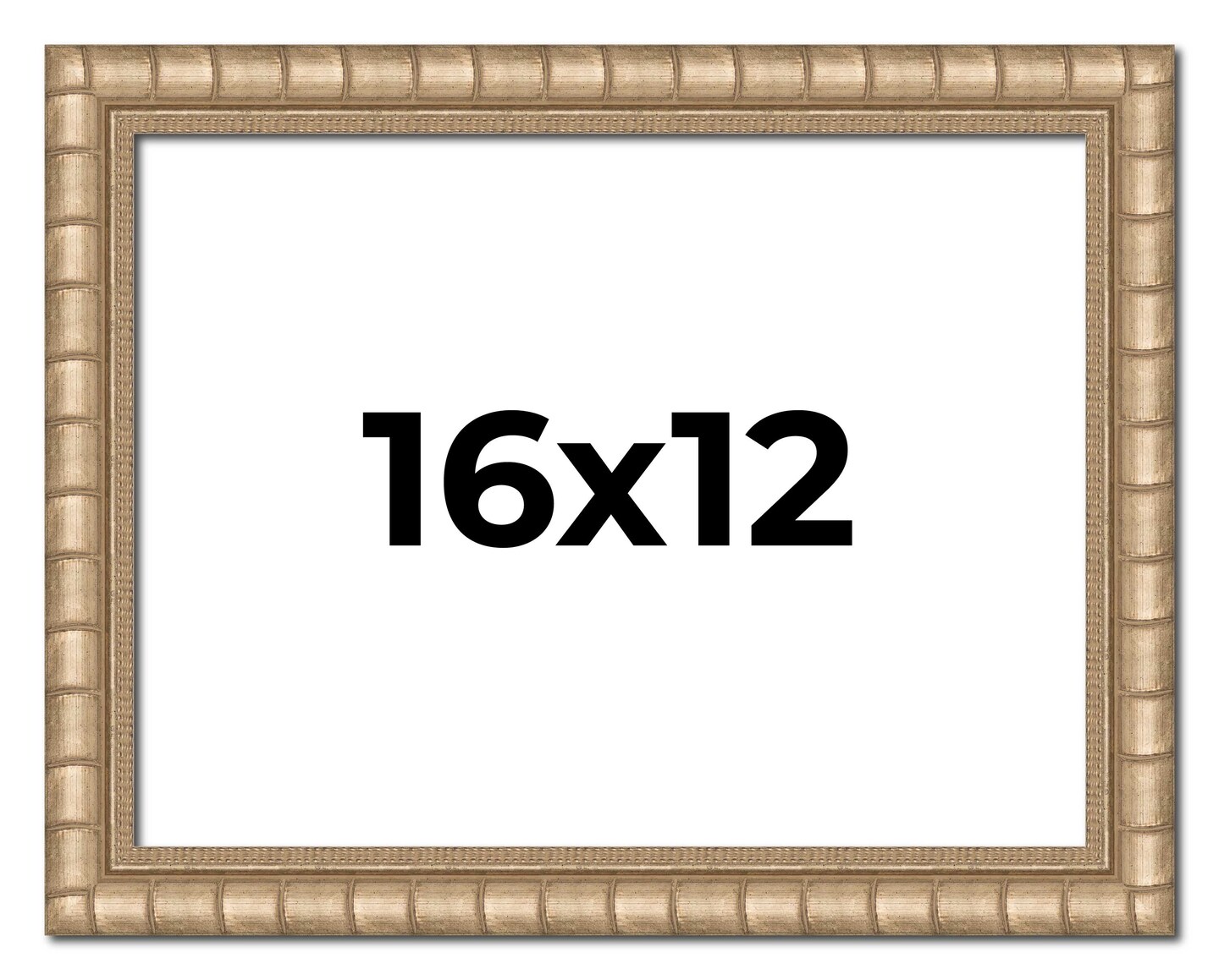 16x12 Modern Bamboo Picture Frame with UV-Resistant Acrylic & Acid Free Backing, Available in 5 Finishes - Gold, Silver, Brown, Black, and Natural