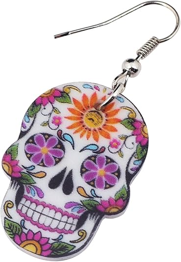 Cute Halloween Sugar Skull Earrings