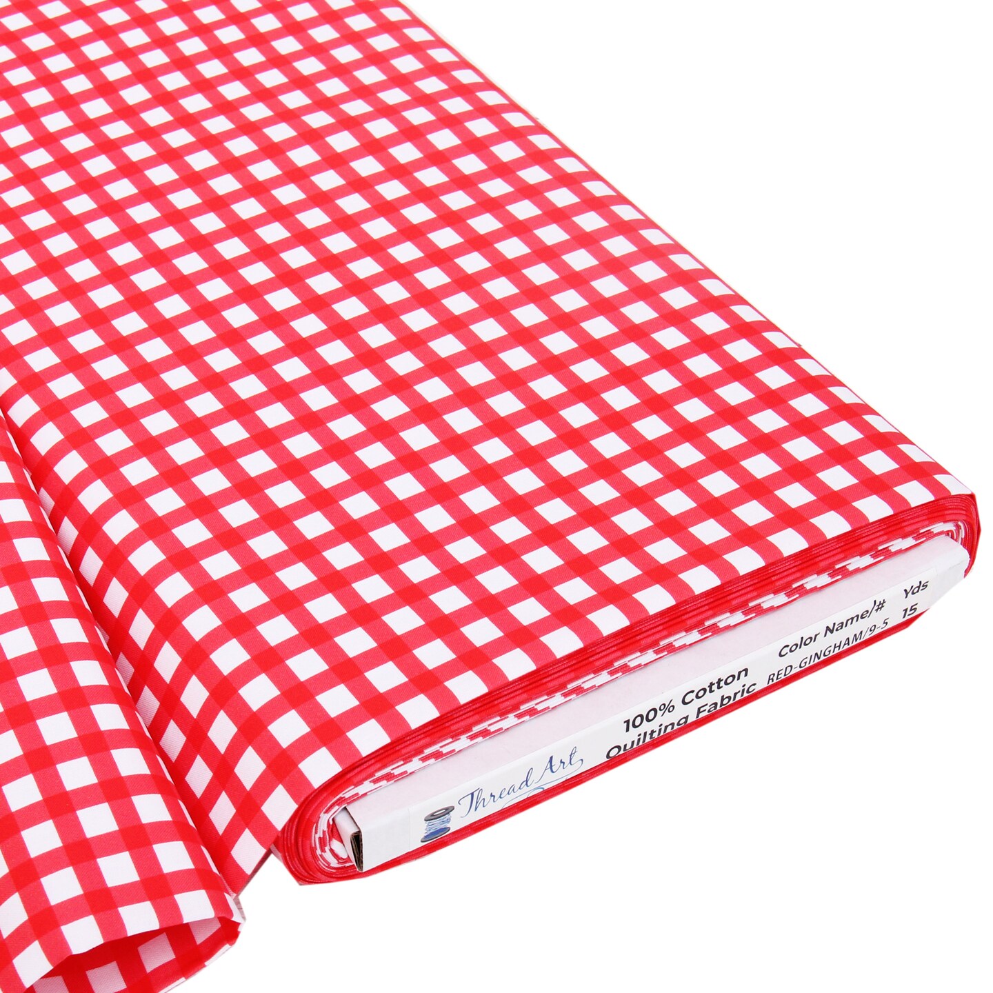 ThreadArt Premium Cotton Quilting Fabric By the Yard, 3yd or 10yd Cuts - Spring Picnic Collection - Gingham & Florals - 44" Width - 100% Cotton - Quilting, Sewing, Crafts