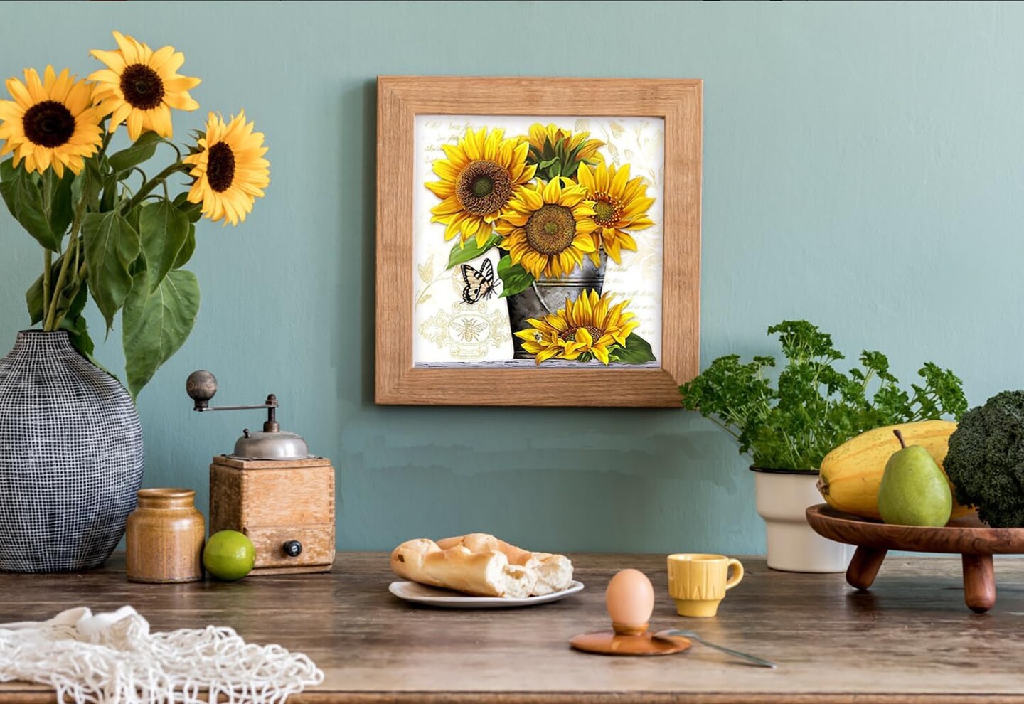 Diamond Art Kit Sunflower Diamond Art Painting Kits for Adults Sunflower Diamond Art Painting Craft for Home Decor,Aromatic,12x12 inches