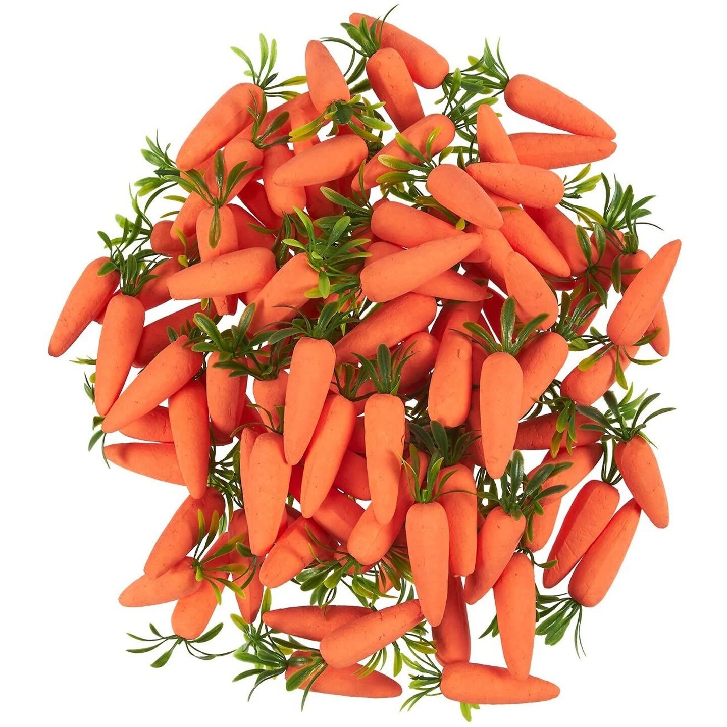 100 Pack Artificial Fake Baby Carrots for Craft DIY Home Kitchen Decoration