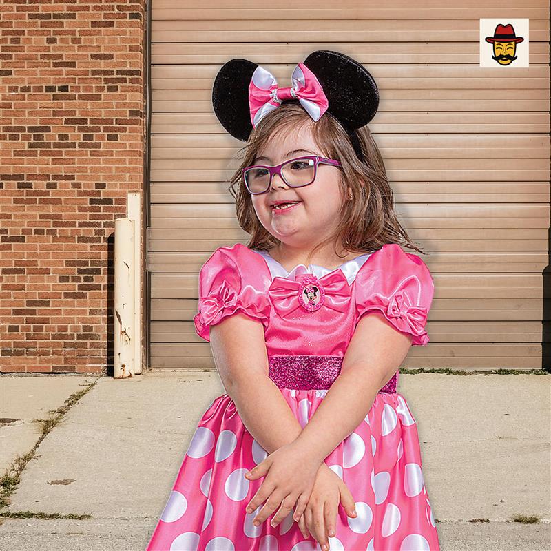 Kids Pink Minnie Mouse Adaptive Costume with Headband for  display picture 1