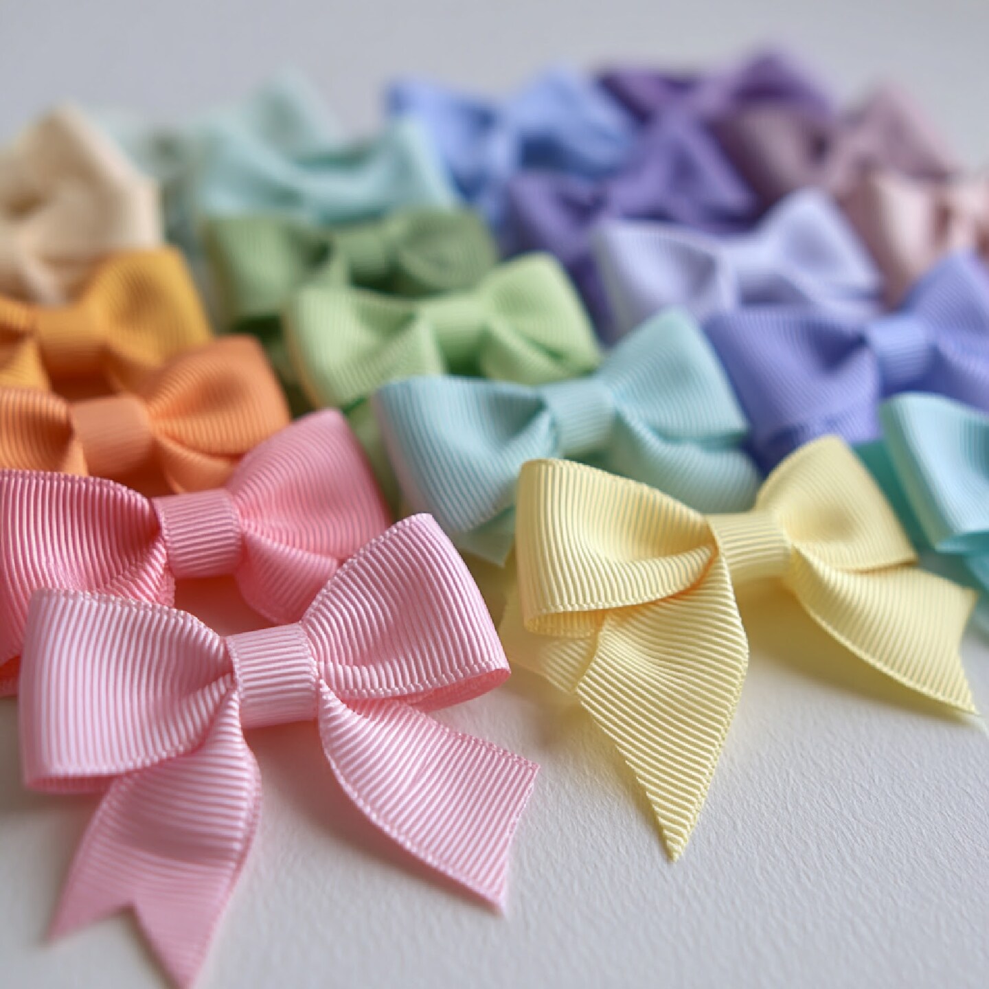 Threadart Grosgrain Ribbon Rolls - 10 yd rolls - 4 Widths 25 Colors - Solid Colors Ribbed Pattern - For Bows, Decorations, Hair Clips, and More