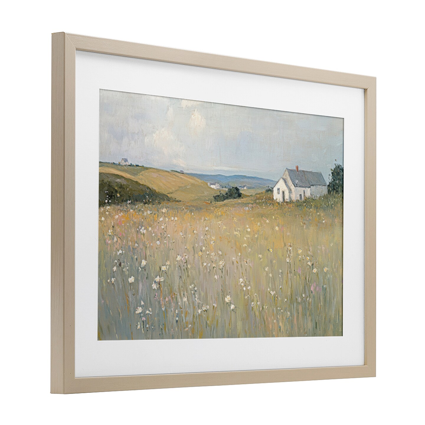 Stupell Industries Homes in the Hills Framed Print Under Glass, design by Petal Prints Design
