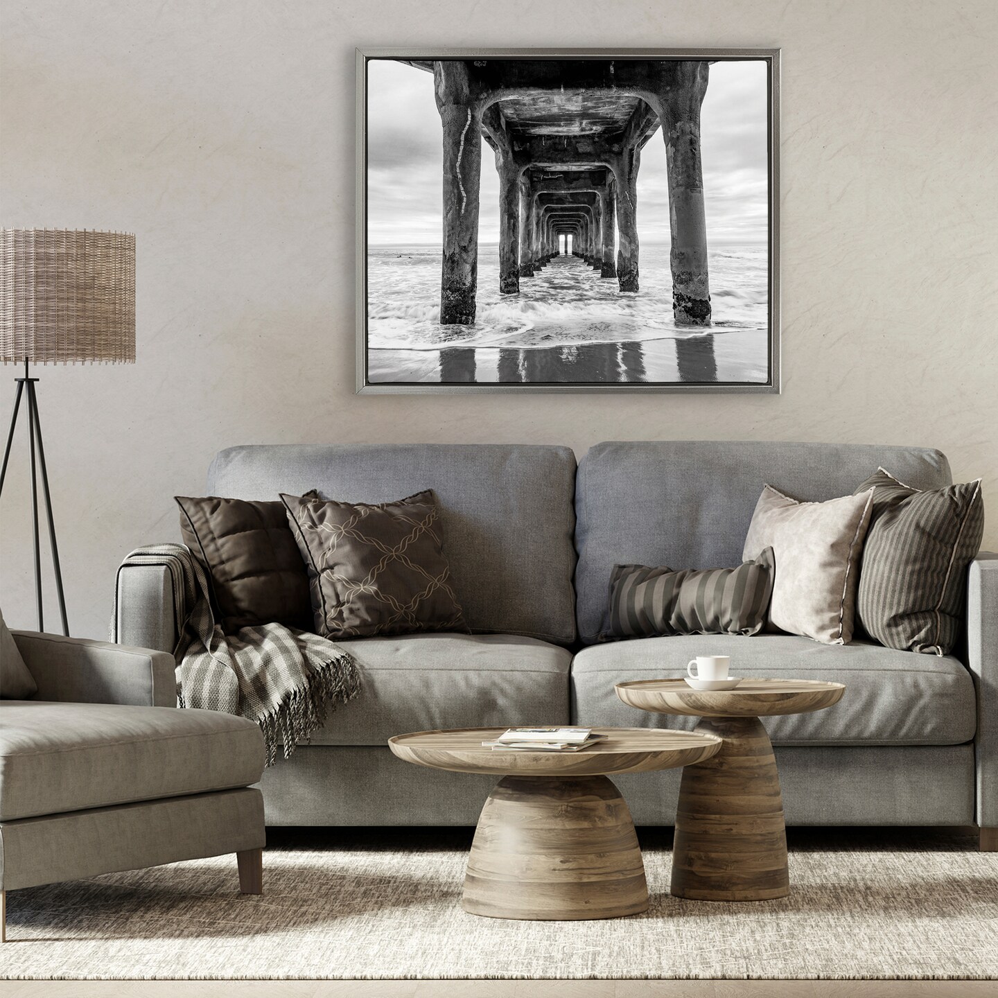 Stupell Industries Pier Structure in Perspective Floating Frame, design by Jeff Poe Photography