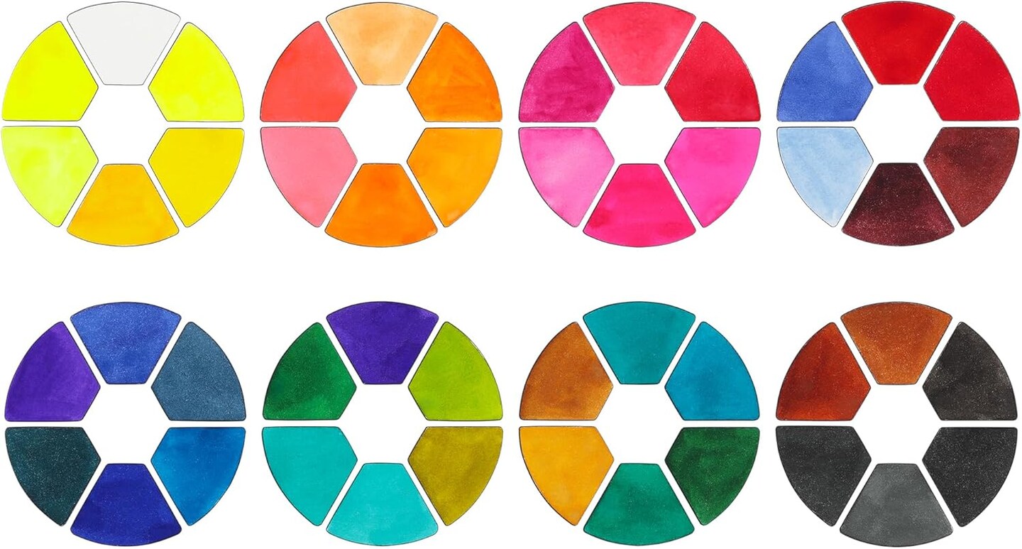 Watercolor Paint Set - 48 Dye-Based Watercolor Paints for Adults - Compact, Vibrant, Travel-Friendly Set with Water Brush Pen and Mixing Lid