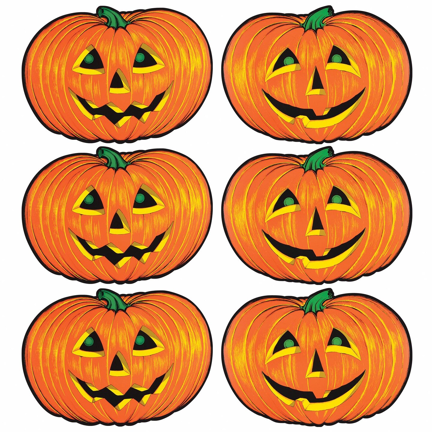 72 Pack Beistle Halloween Jack-O-Lantern Cutouts