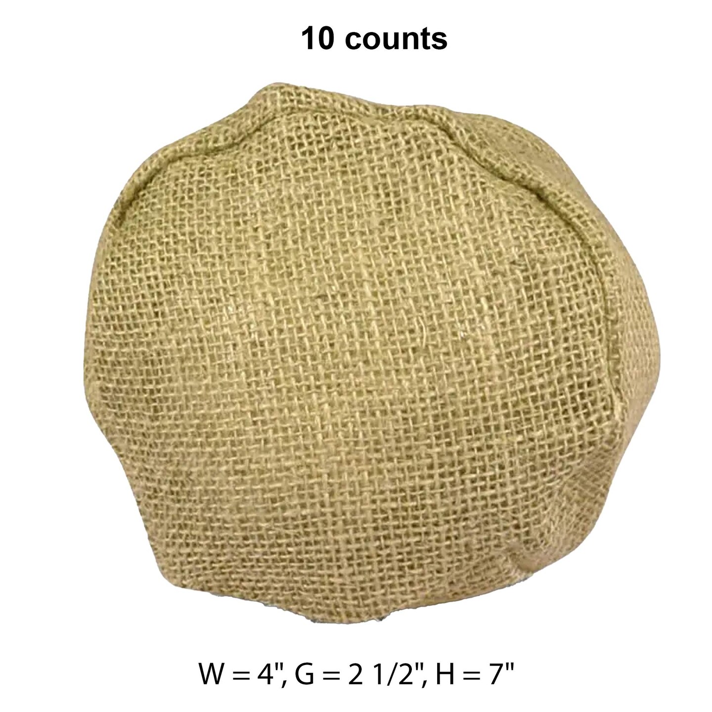 Natural Burlap Round Bottom Bag 4&#x22; x 2.5&#x22; x 7&#x22; Simple and Sturdy