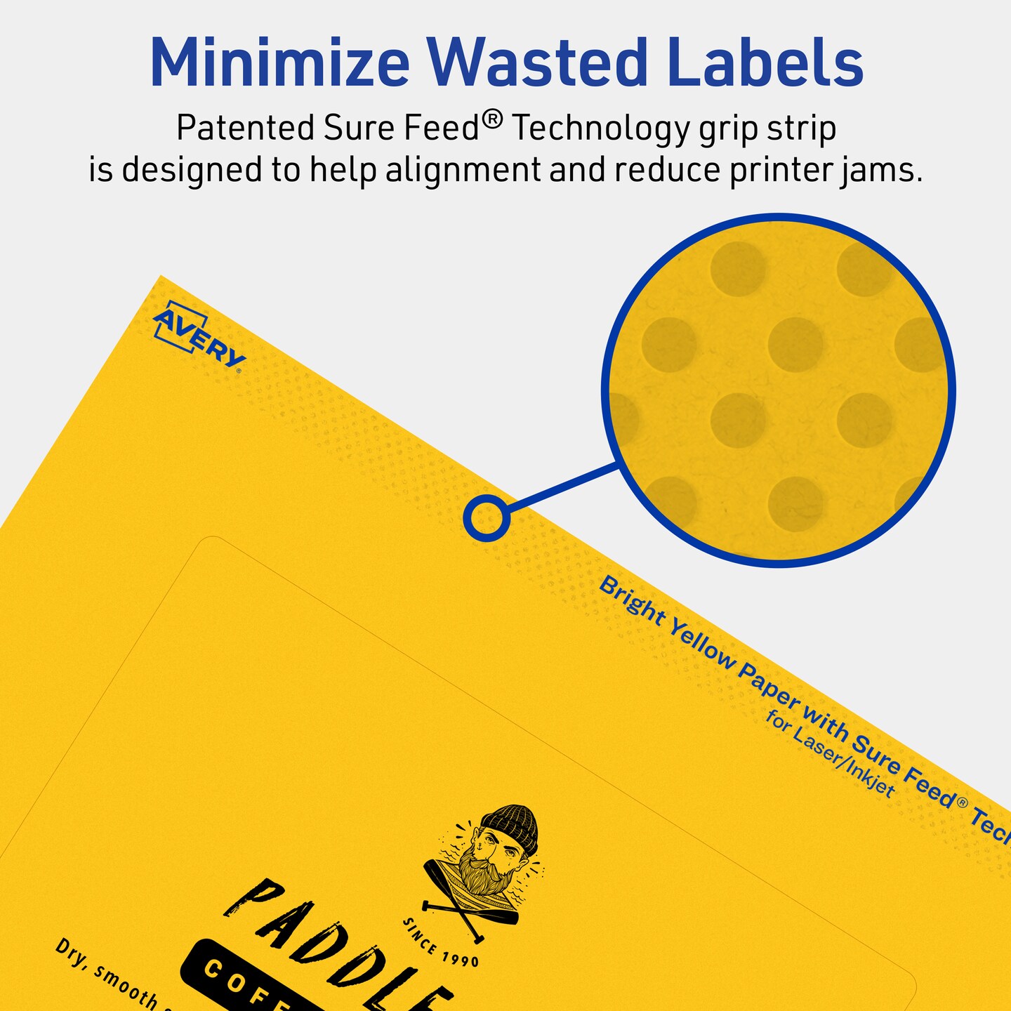 Avery Bright Yellow Paper Labels, 4&#x22; x 6&#x22; Rectangle