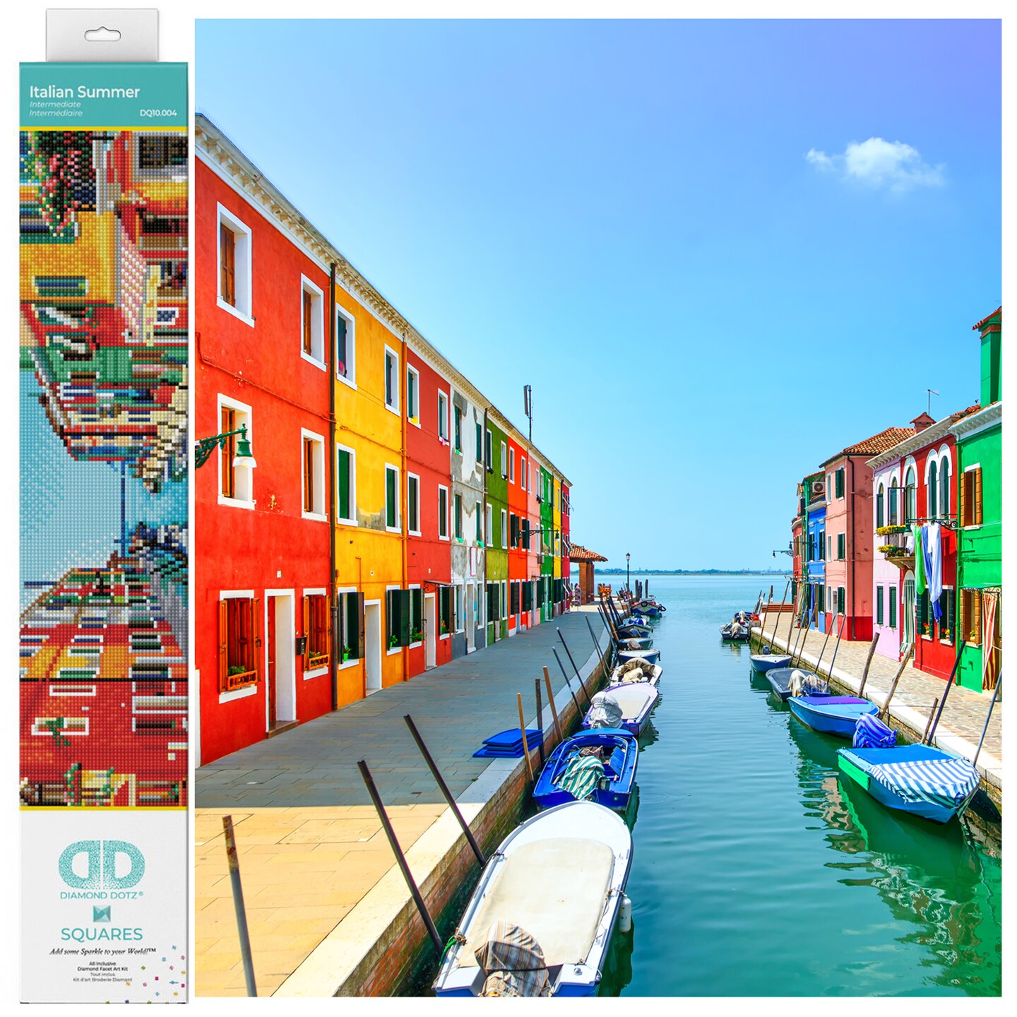 Diamond Dotz Italian Summer Diamond Painting Kits for Adults - Diamond Art Kits a Relaxing Creative Craft Kit with Dotz Gems 14.6x20.3