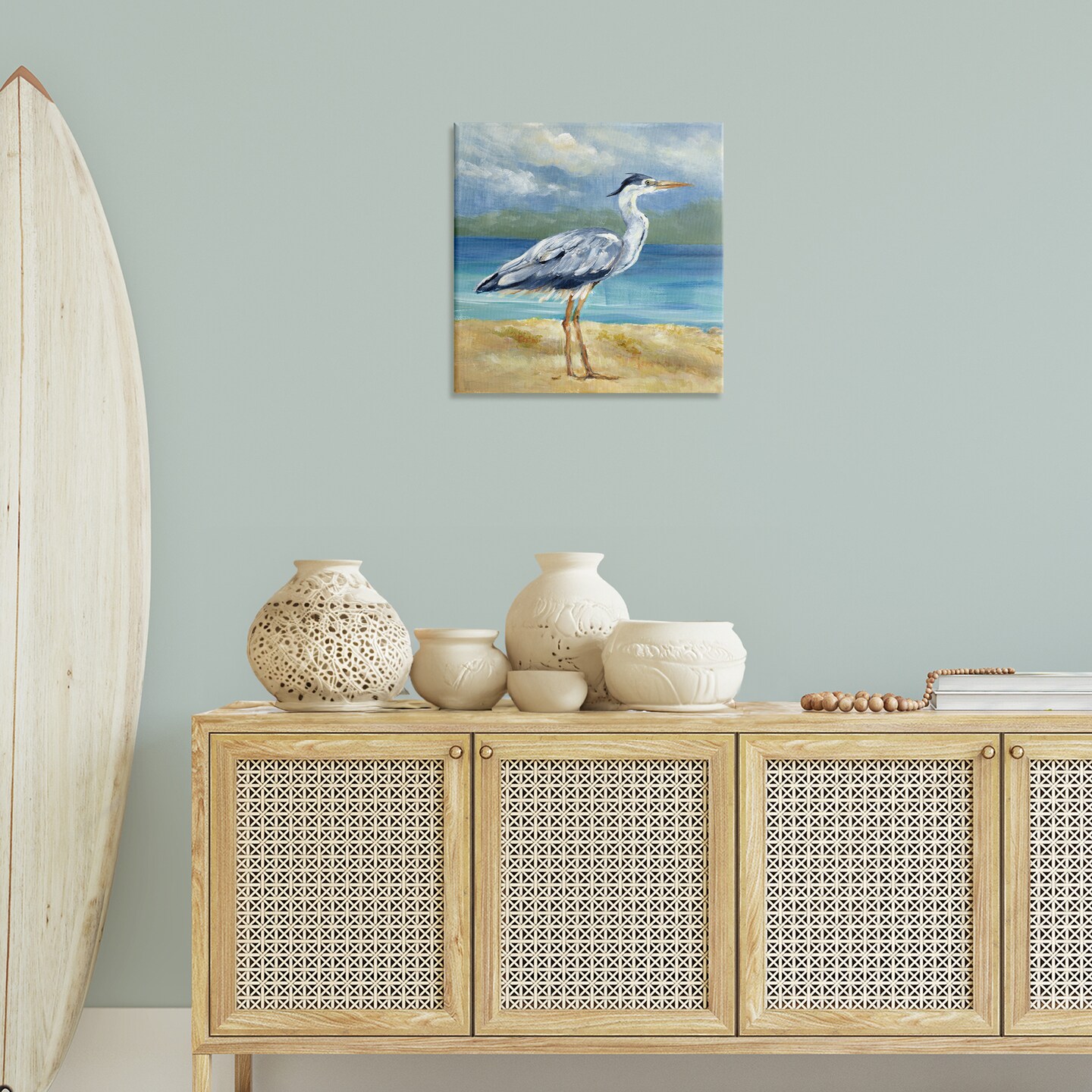 Stupell Industries Heron by the Sea Canvas Wall Art Design by Lanie Loreth