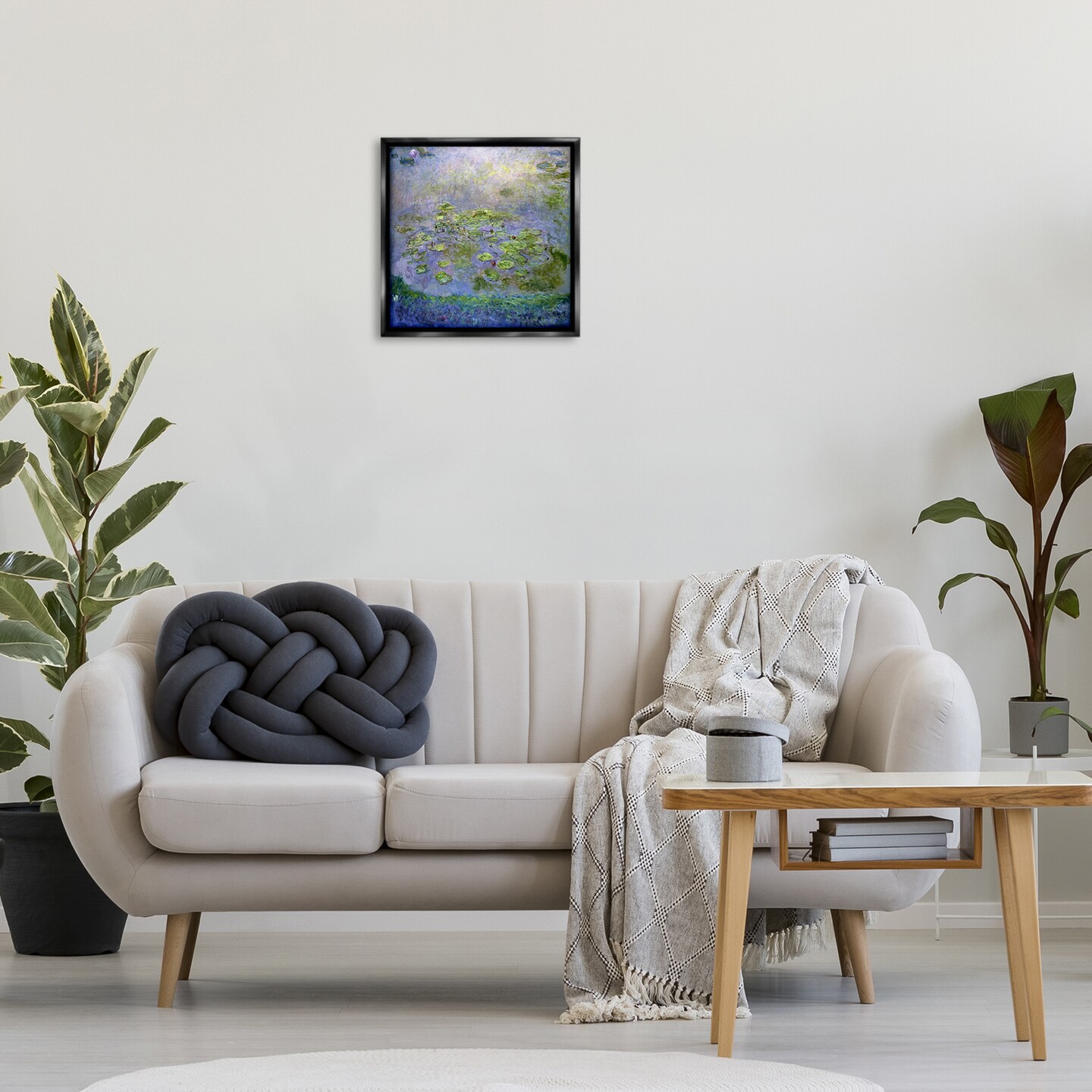 Stupell Industries Classical Monet Nympheas Framed Floater Canvas Wall Art Design by one1000paintings