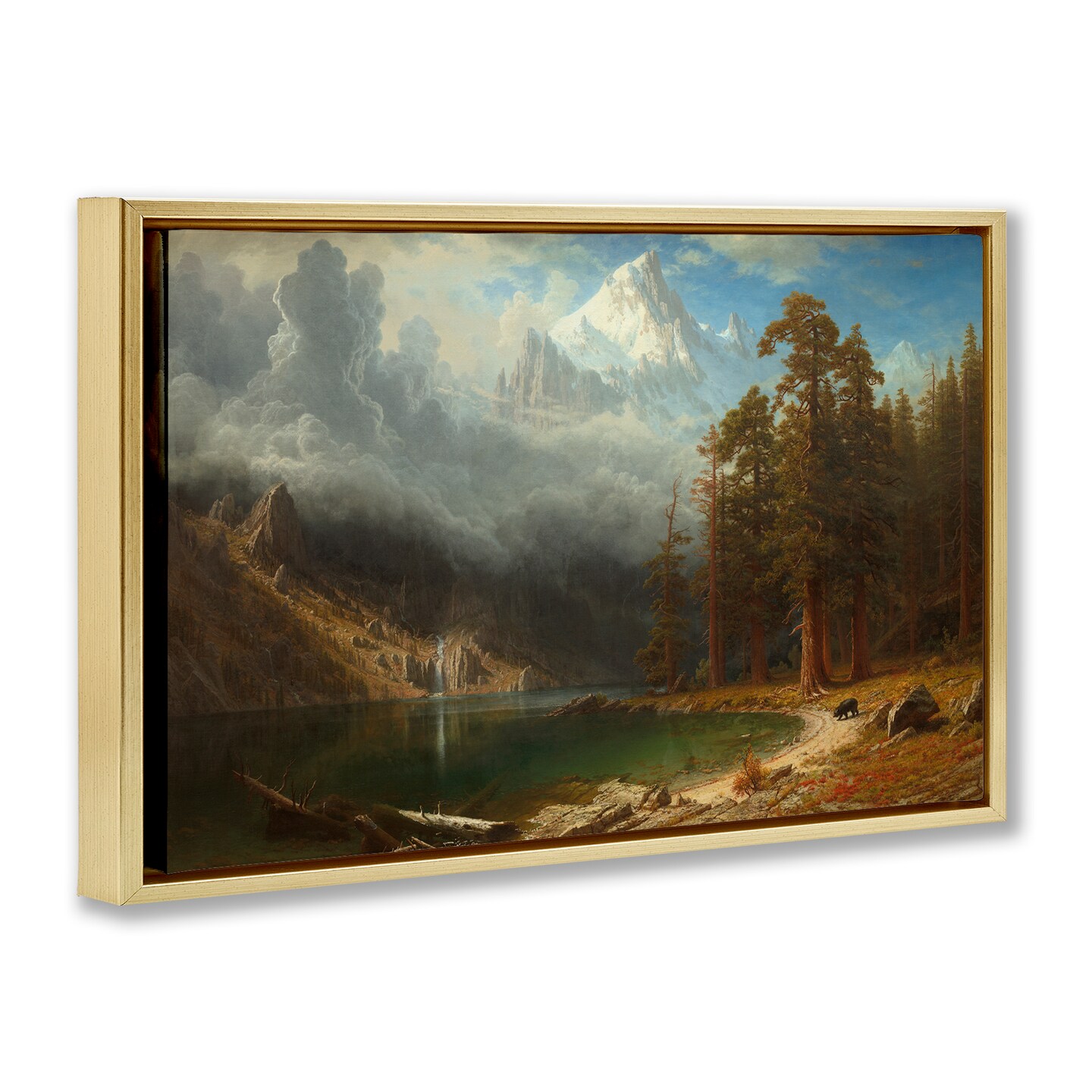 Stupell Industries Classical Bierstadt Mount Corcoron Framed Floater Canvas Wall Art Design by one1000paintings