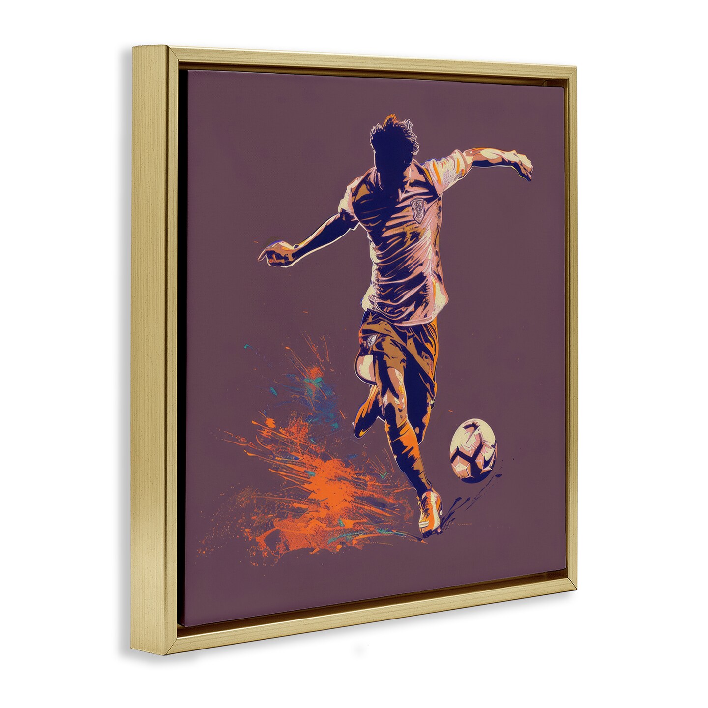 Stupell Industries Winning Goal Abstract Athlete Framed Floater Canvas Wall Art Design by Lazar Studio
