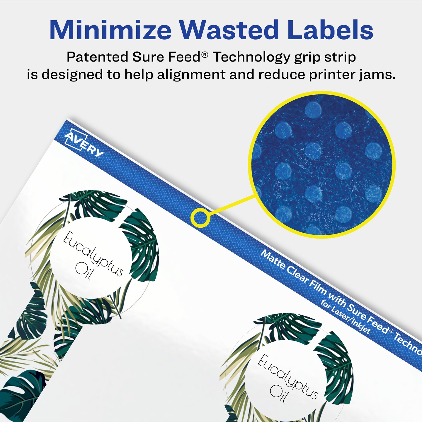 Avery Matte Clear Labels,  1-1/2&#x22; x 4&#x22; Lollipop
