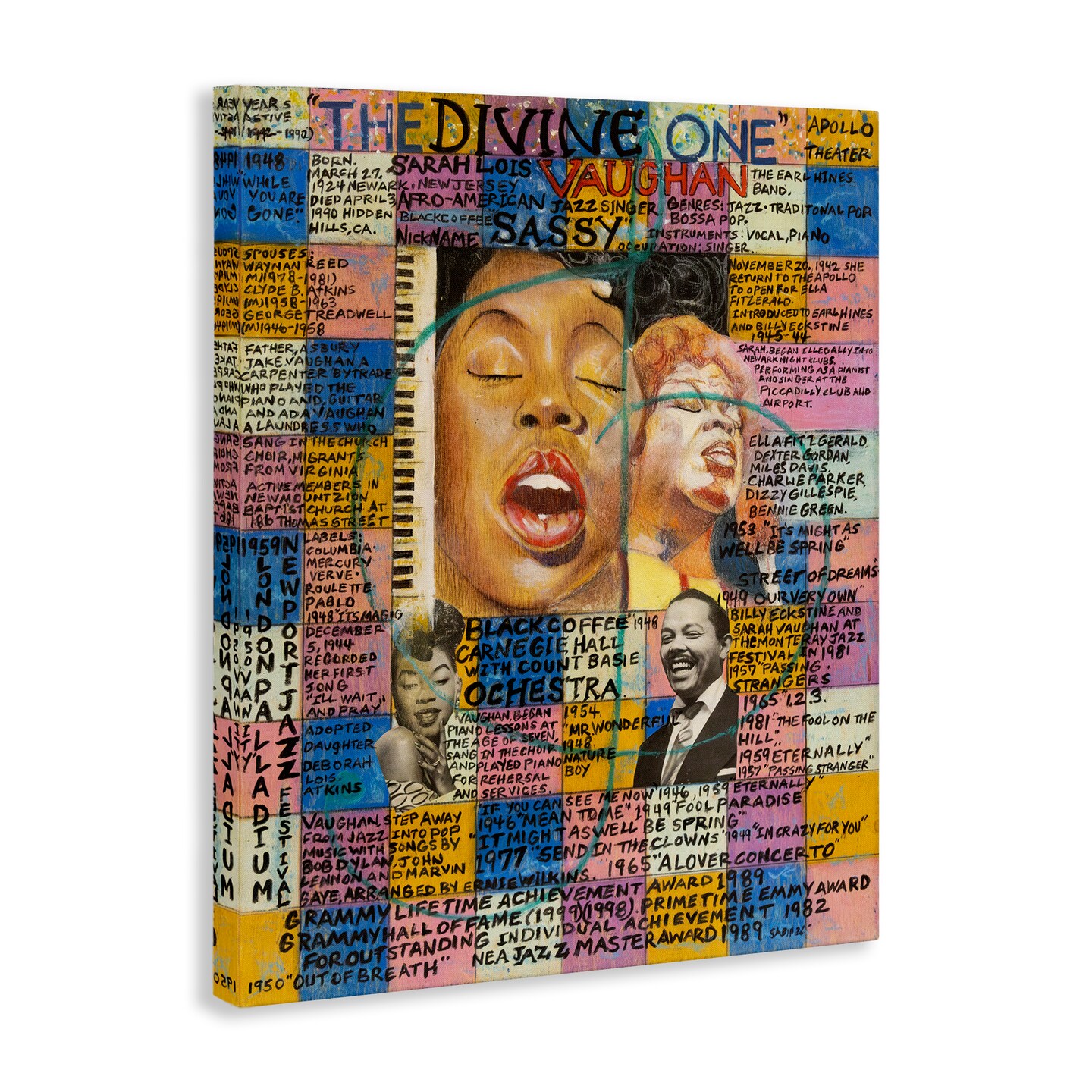 Stupell Industries Sarah Lois Vaughan Collage Canvas Wall Art Design by Sabin