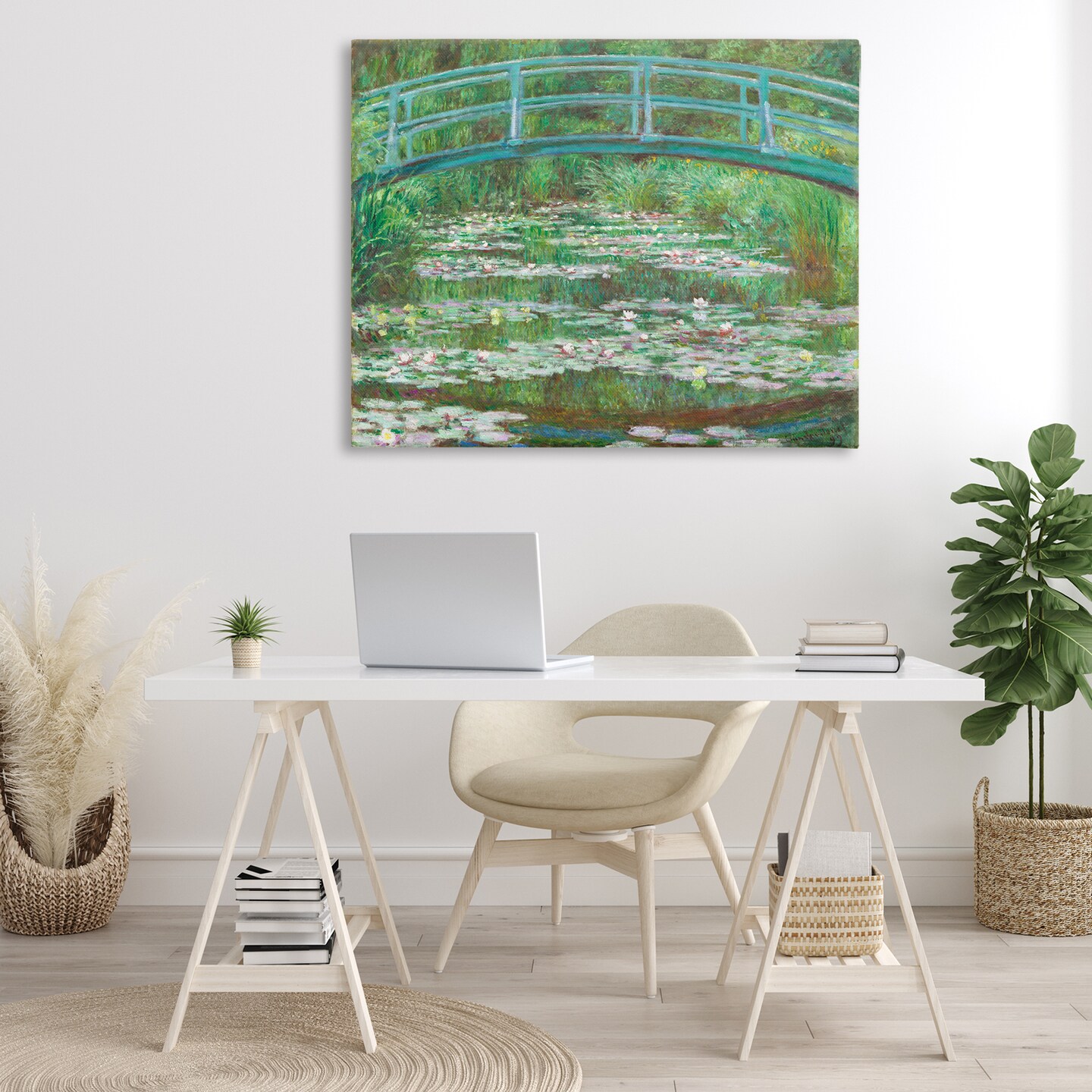 Stupell Industries Classic Monet Japanese Footbridge Canvas Wall Art Design by one1000paintings