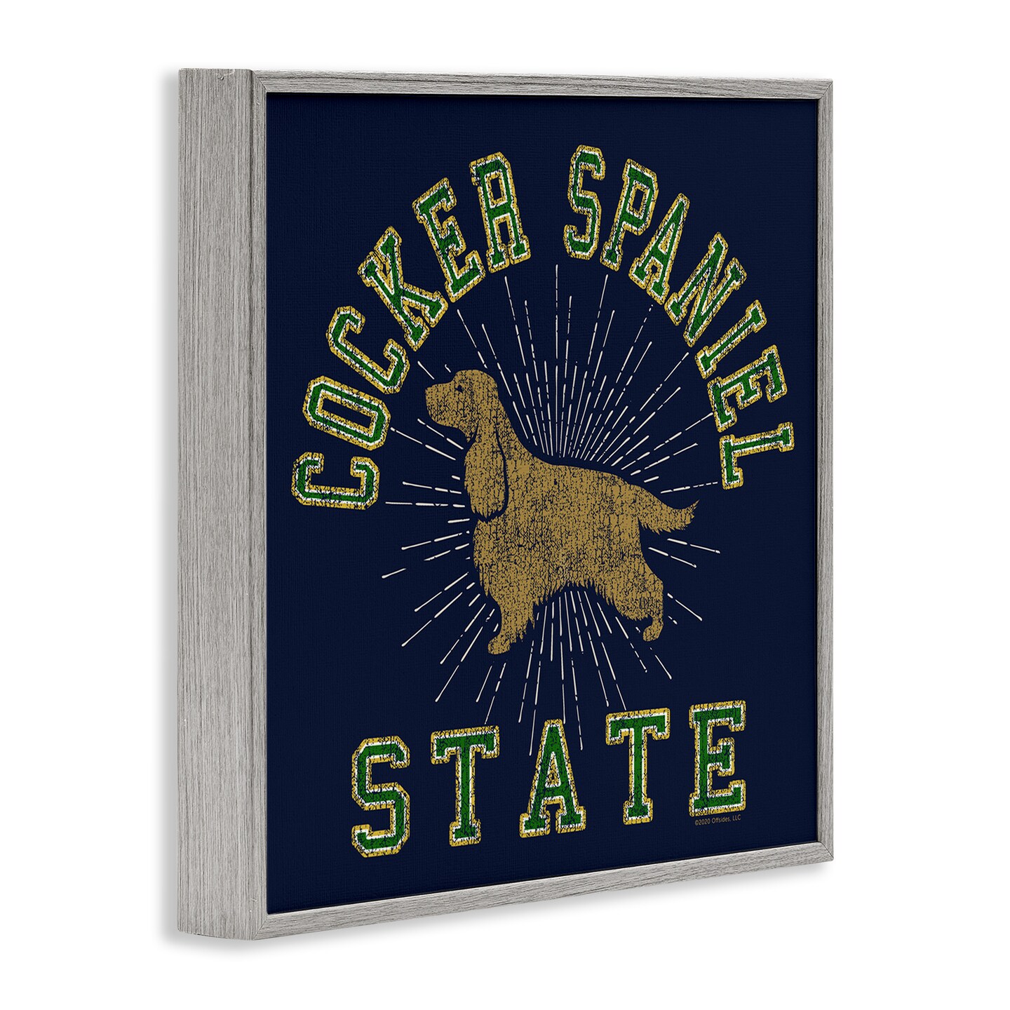 Stupell Industries Cocker Spaniel State Framed Giclee Wall Art Design by Spirit Animals/Life Is High