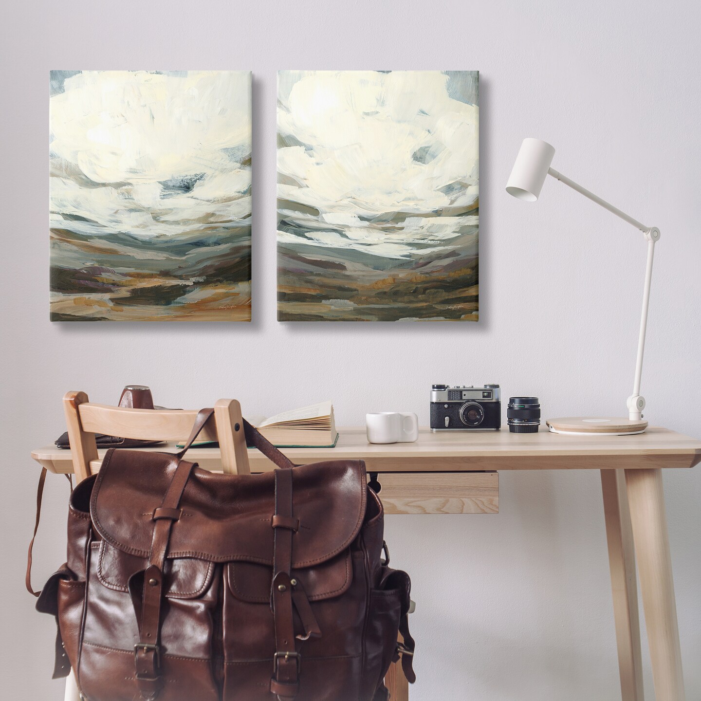 Stupell Industries Overcast Timber Thicket  2 pc Canvas Wall Art Set Design by Haley Knighten