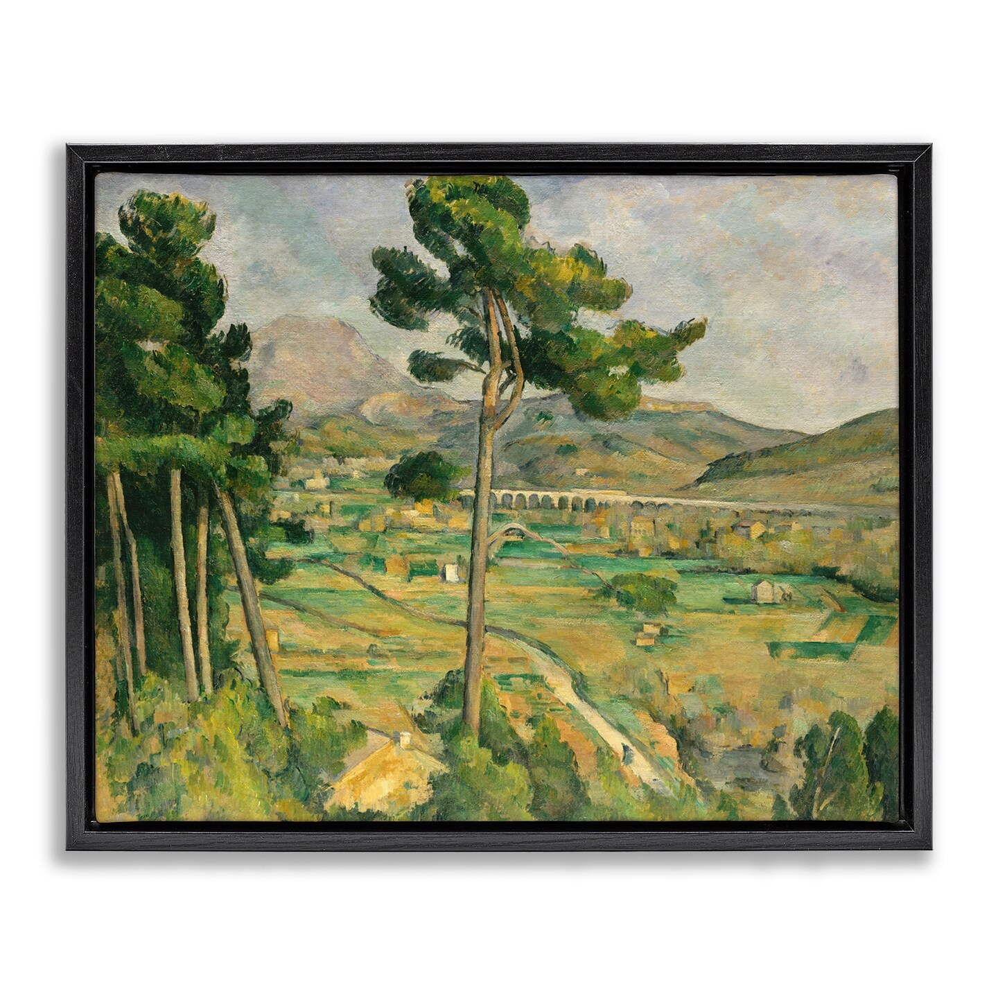 Stupell Industries Classic Cezanne Mont Sainte-Victoire Framed Floater Canvas Wall Art Design by one1000paintings