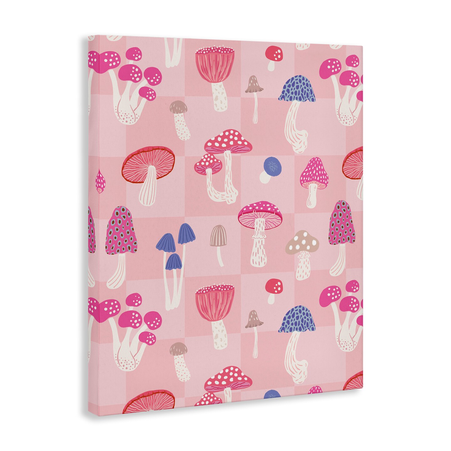 Stupell Industries Pastel Pink Mushrooms Canvas Wall Art Design by Nancy McKenzie