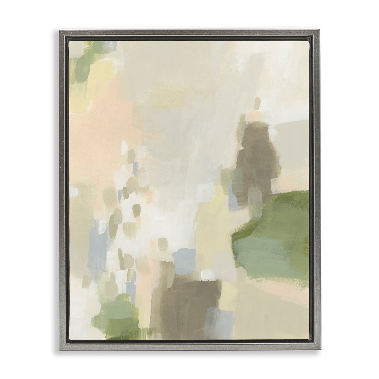 Stupell Industries Muted Beige & Green Framed Floater Canvas Wall Art Design by Joris Hoefnagel
