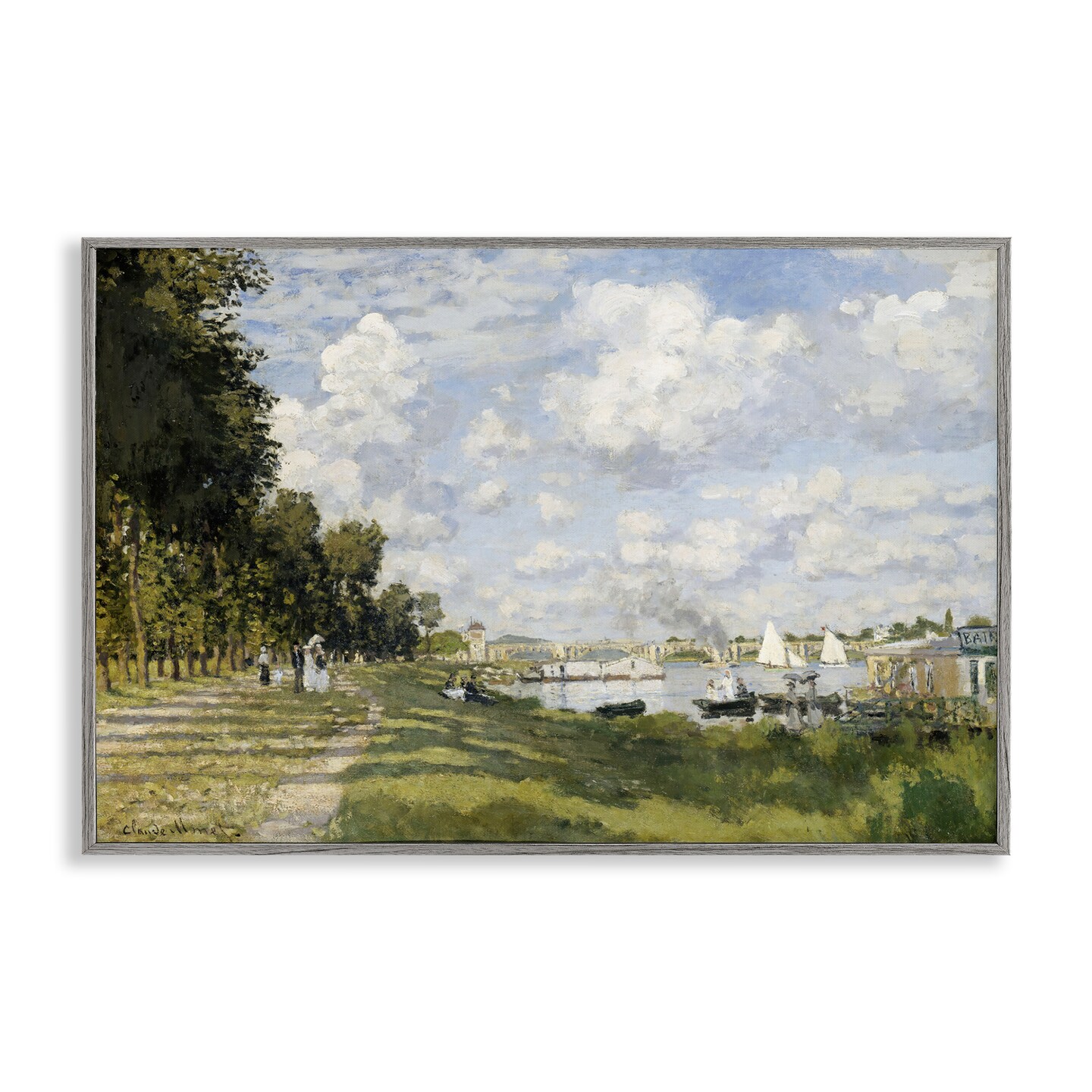 Stupell Industries Classic Monet Bassin d'Argenteuil Framed Giclee Wall Art Design by one1000paintings