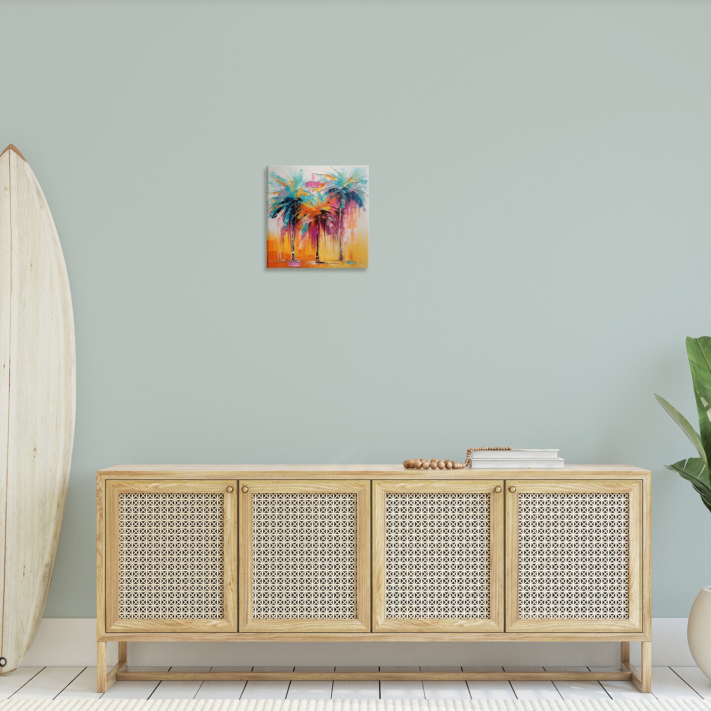Stupell Industries Vivid Modern Palms Canvas Wall Art