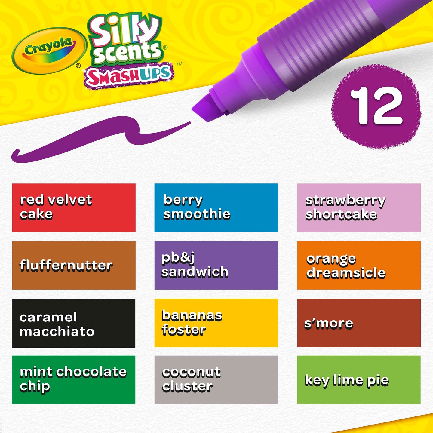 Wedge Tip Silly Scents&#x2122; Smash Ups, 12 Count